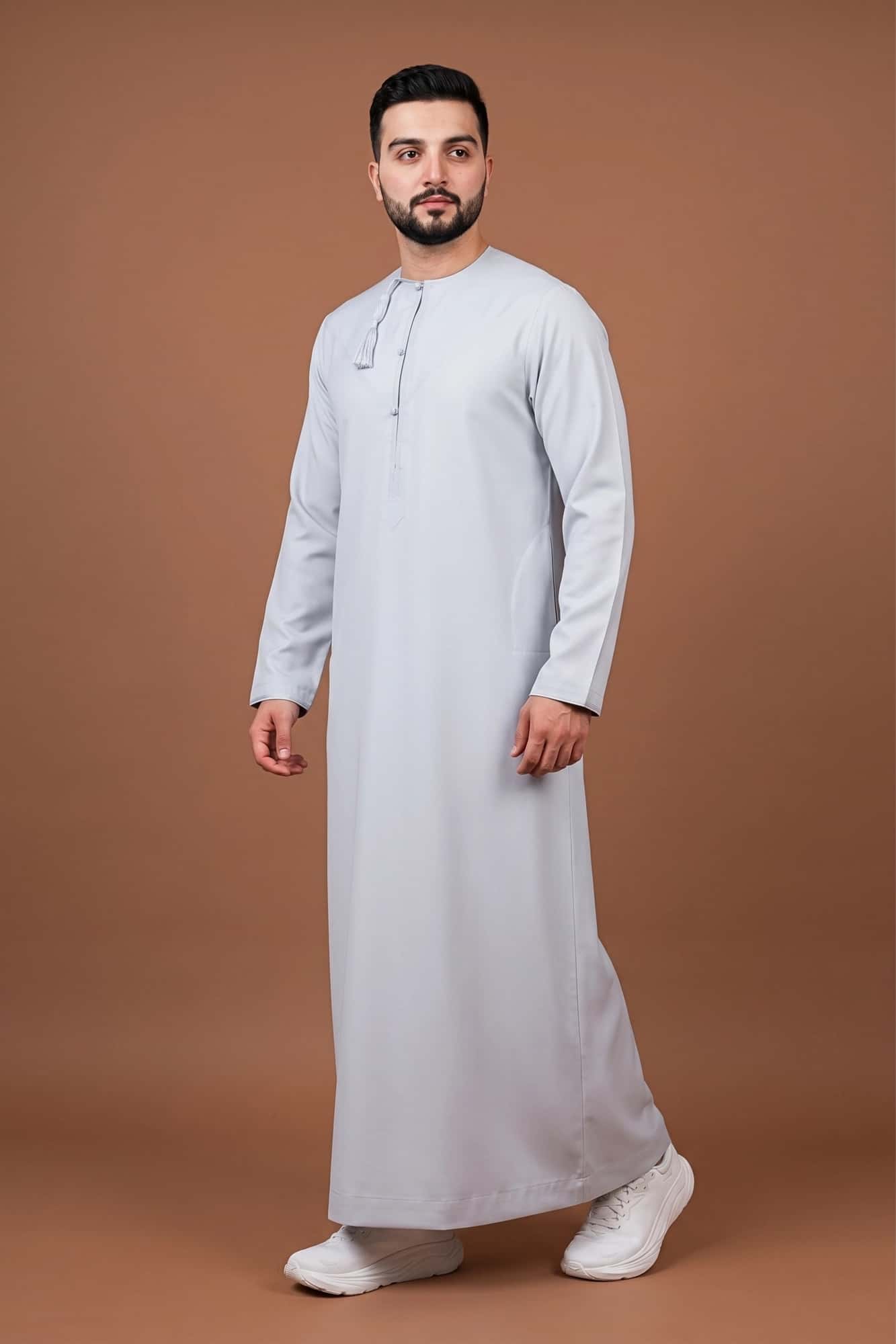 Chrome Grey Omani Thobe 8
