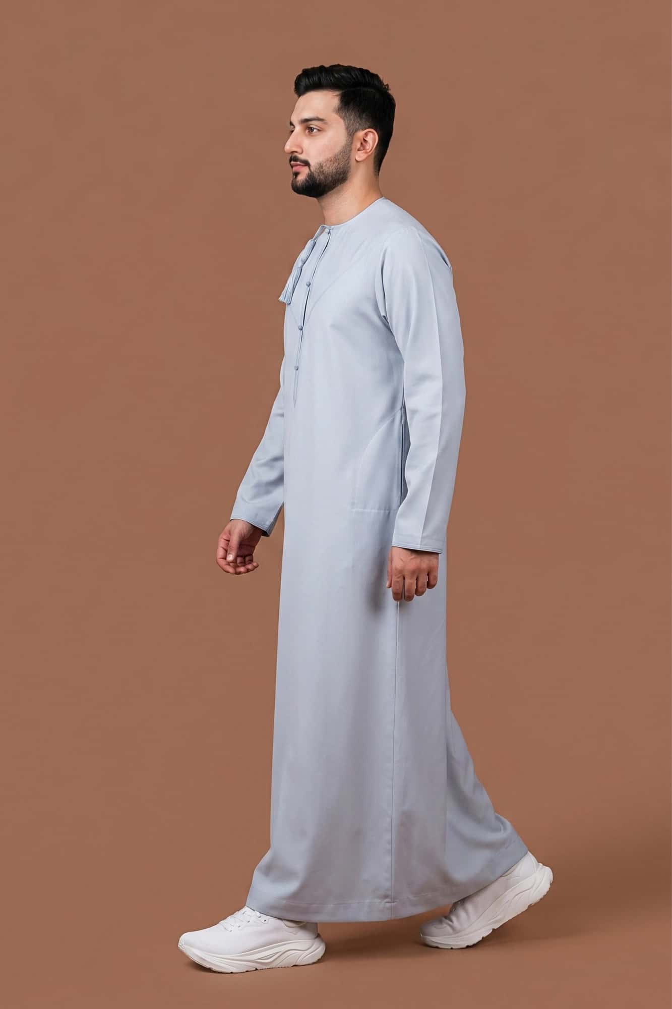 Chrome Grey Omani Thobe 3