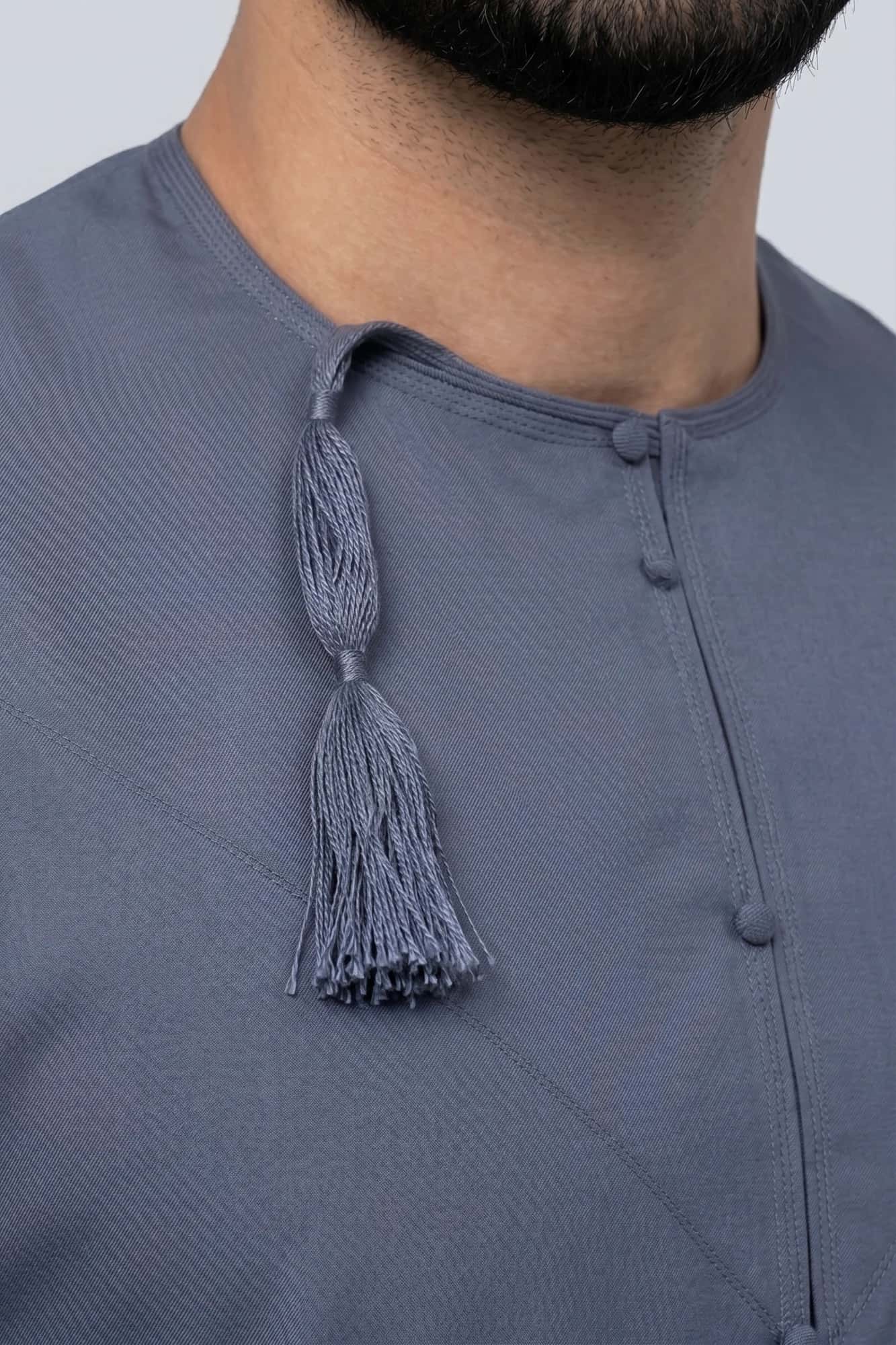 Dark Heather Omani Thobe 4