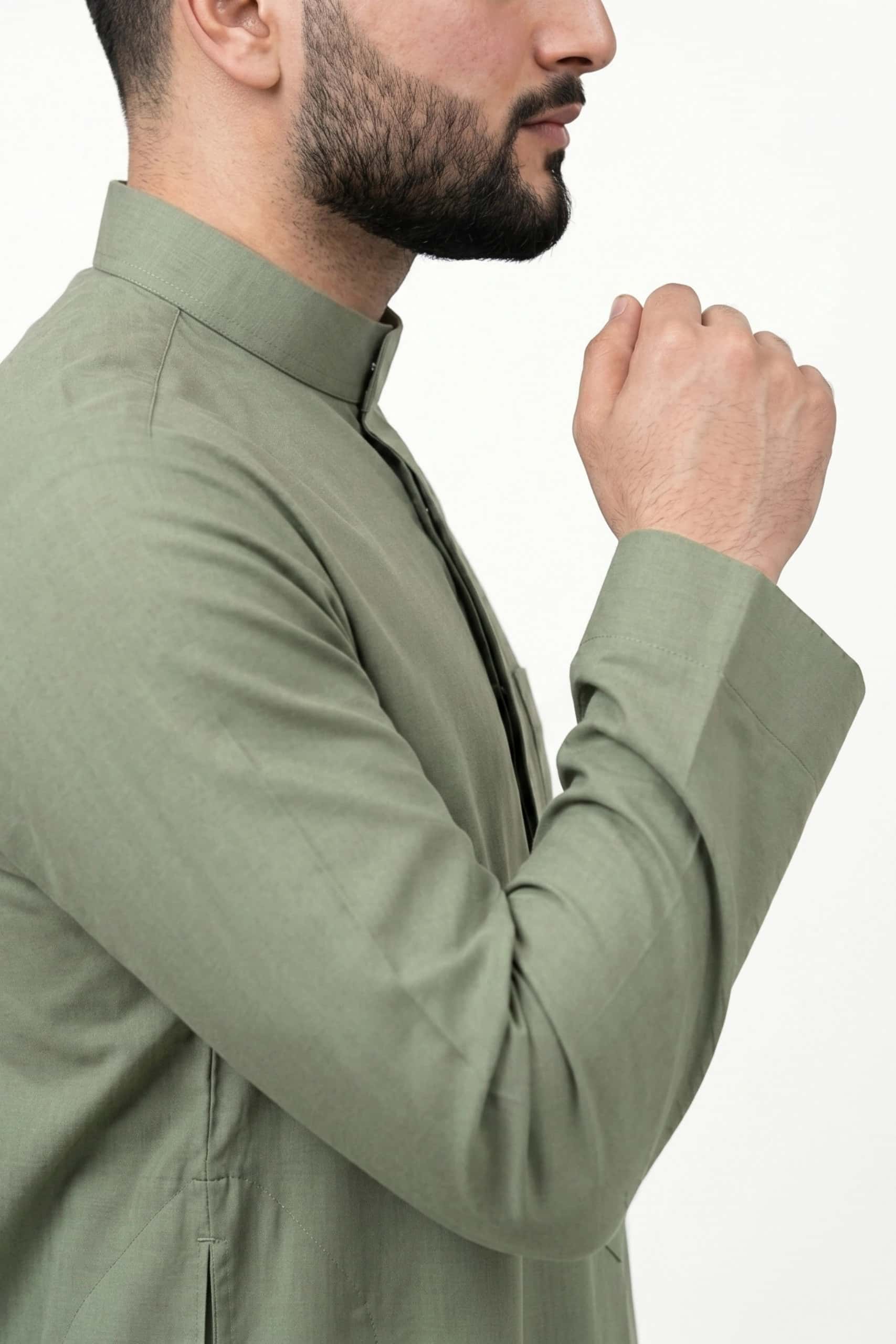 Dusty Olive Saudi Thobe 4