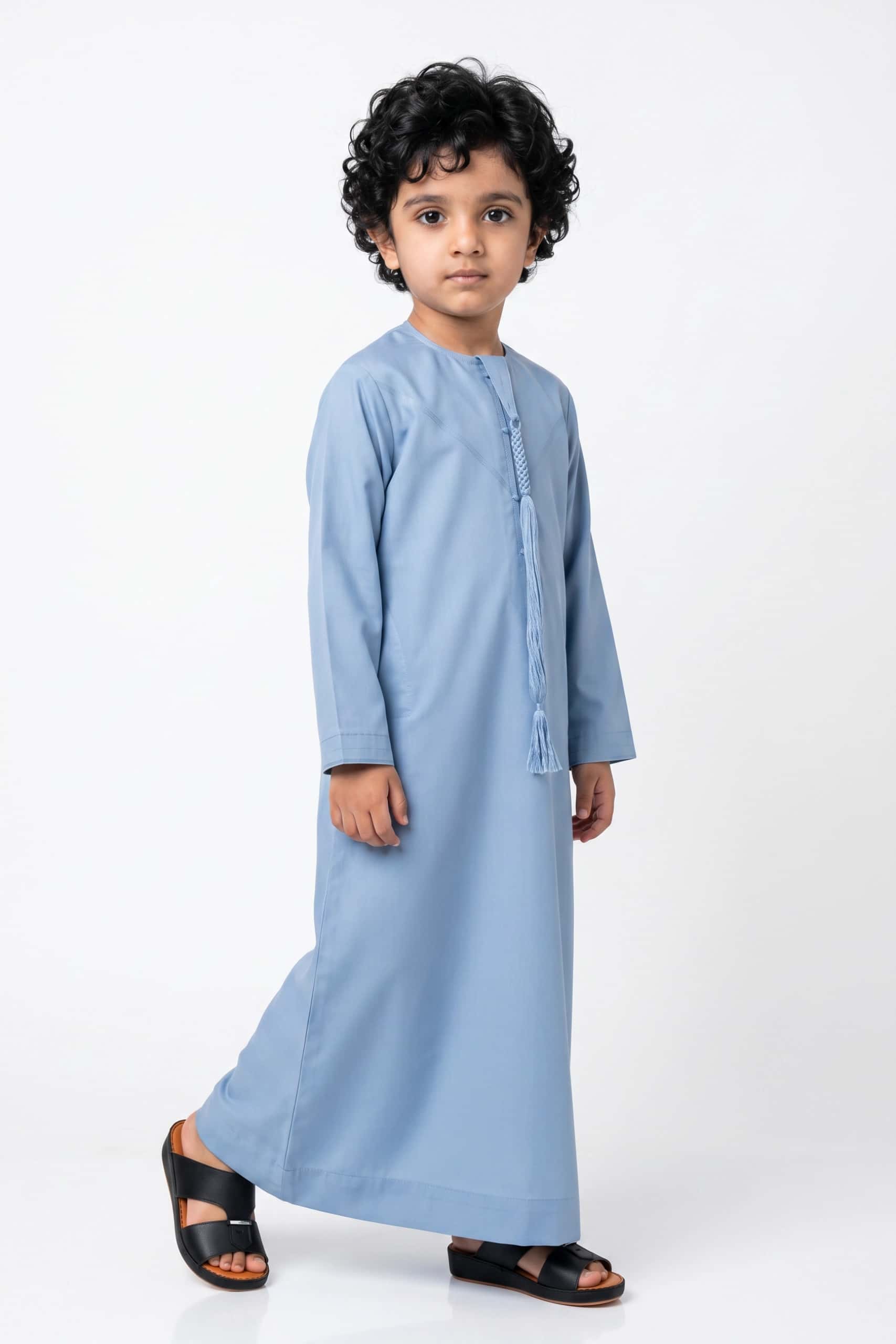 Dusty Sky Blue Kids Thobe 4
