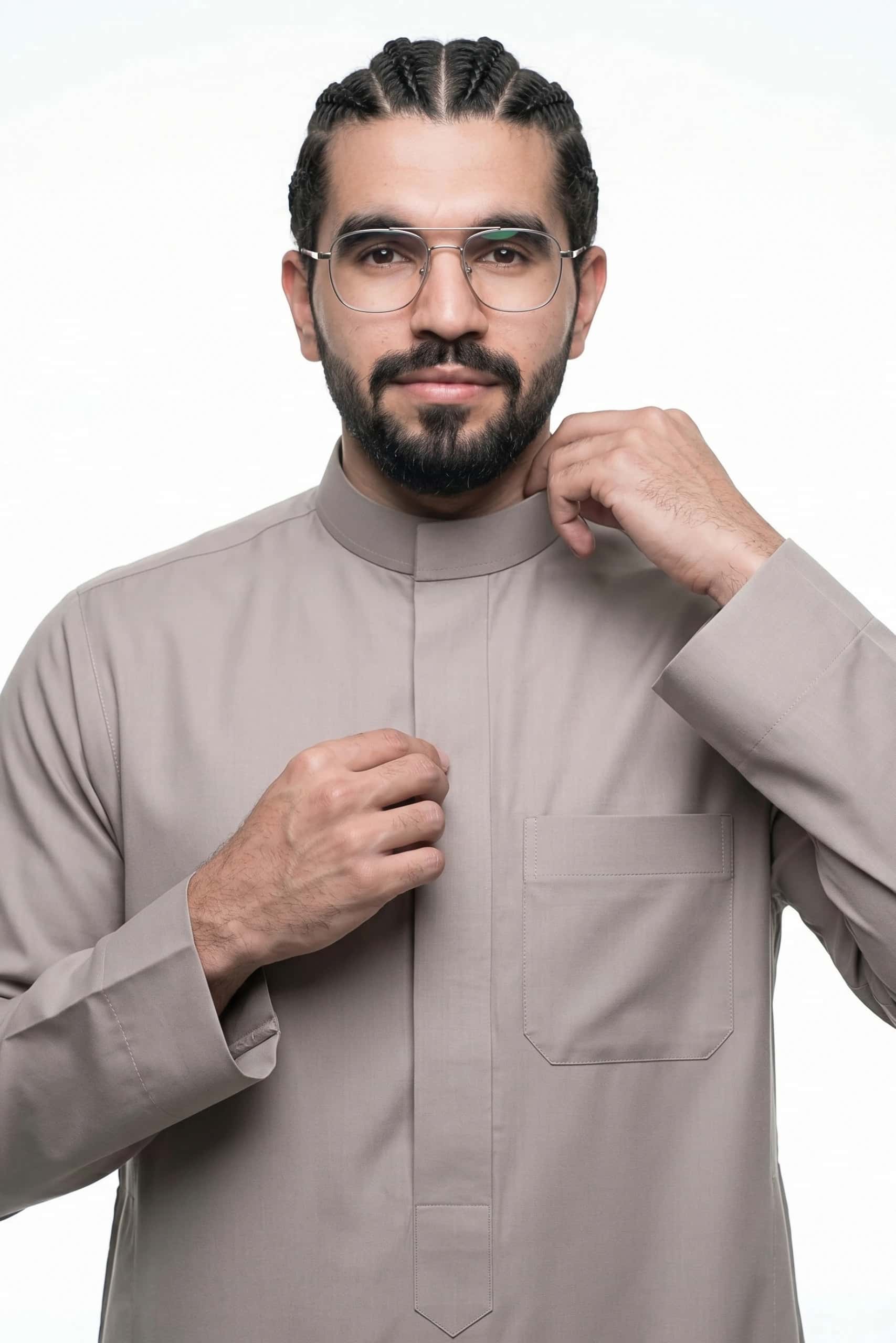 Muted Taupe Saudi Thobe 2