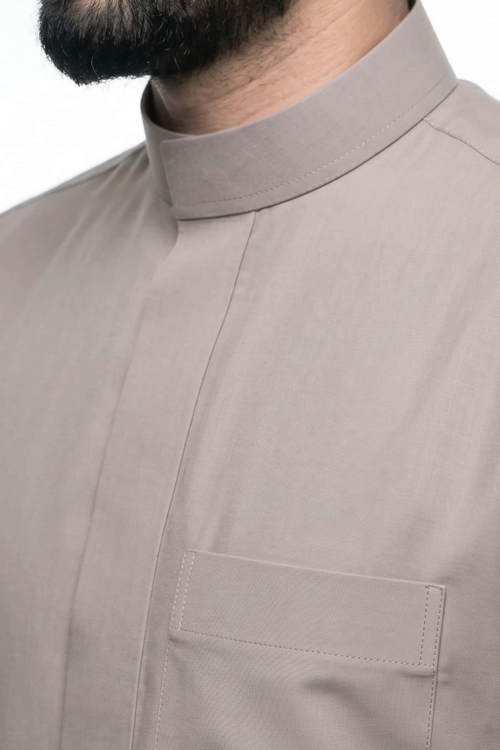 Muted Taupe Saudi Thobe 5