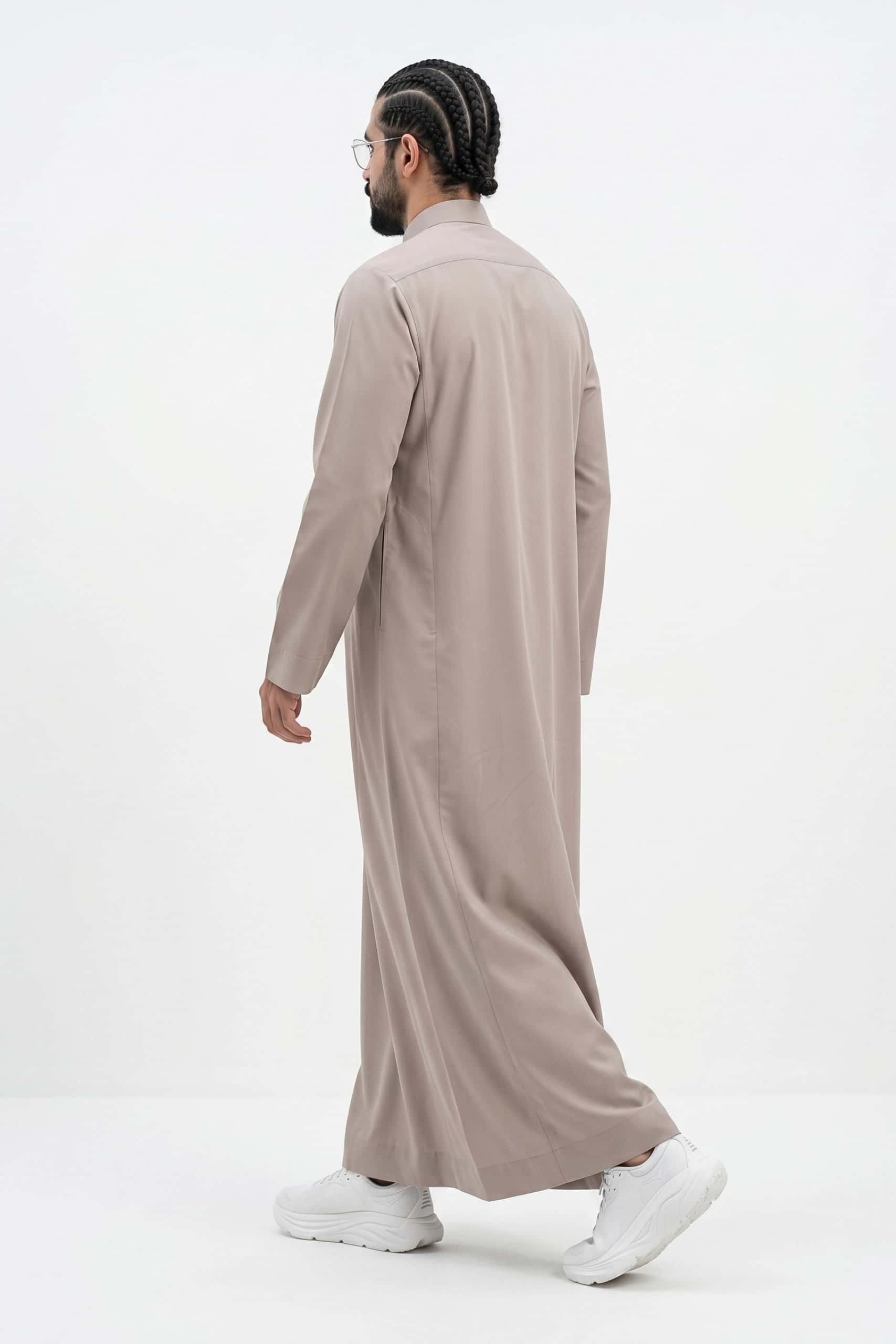 Muted Taupe Saudi Thobe 9