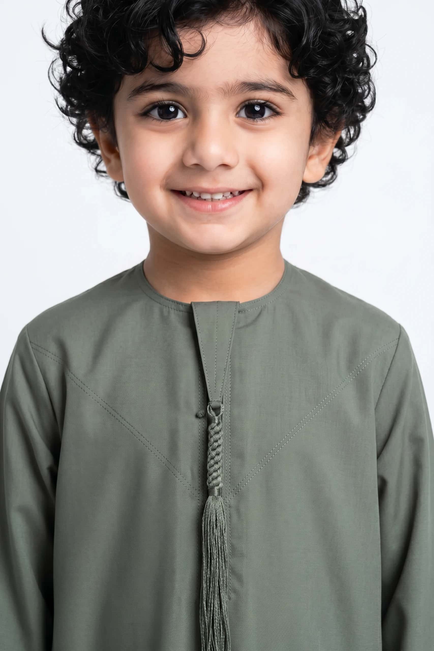 Sage Green Kids Thobe 2