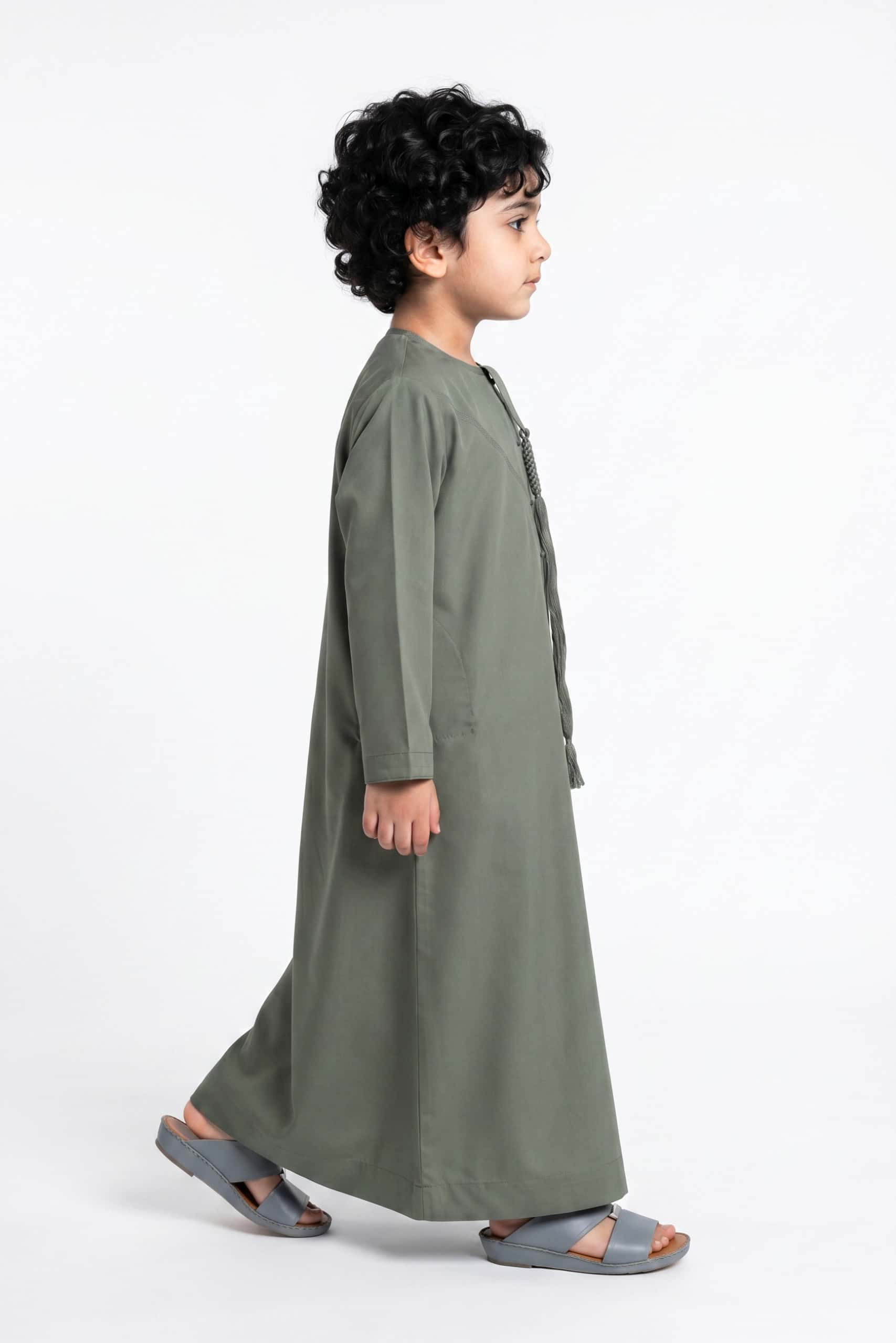 Sage Green Kids Thobe 4