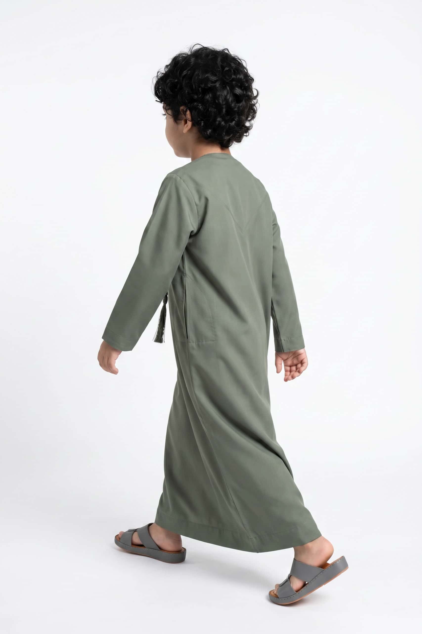 Sage Green Kids Thobe 6