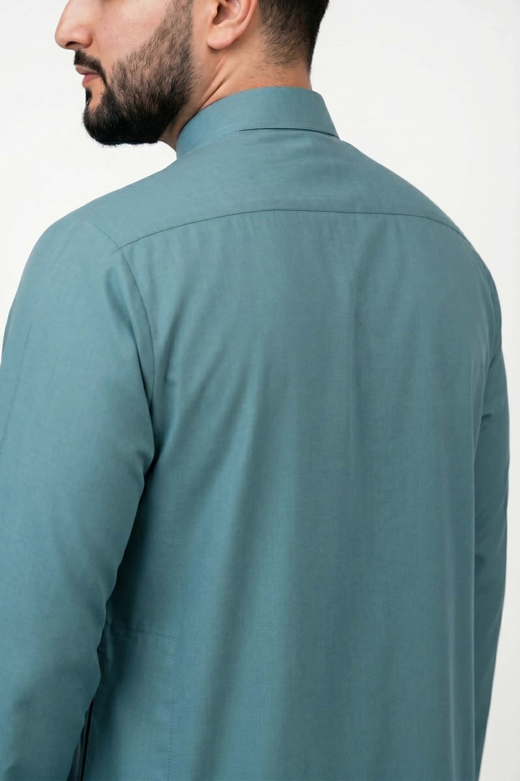 Soft Teal Saudi Thobe 7