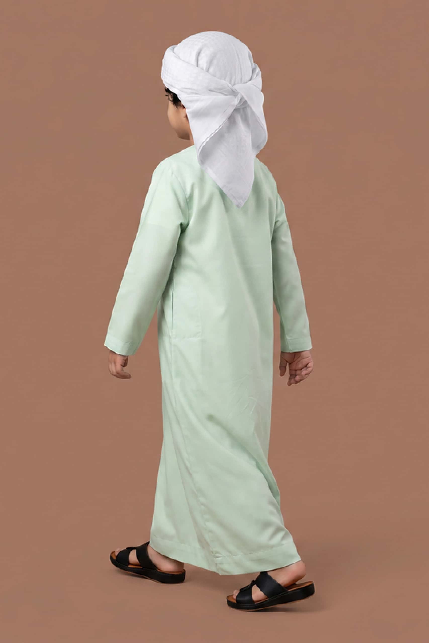 Tender Pastel Green Kids Thobe 4
