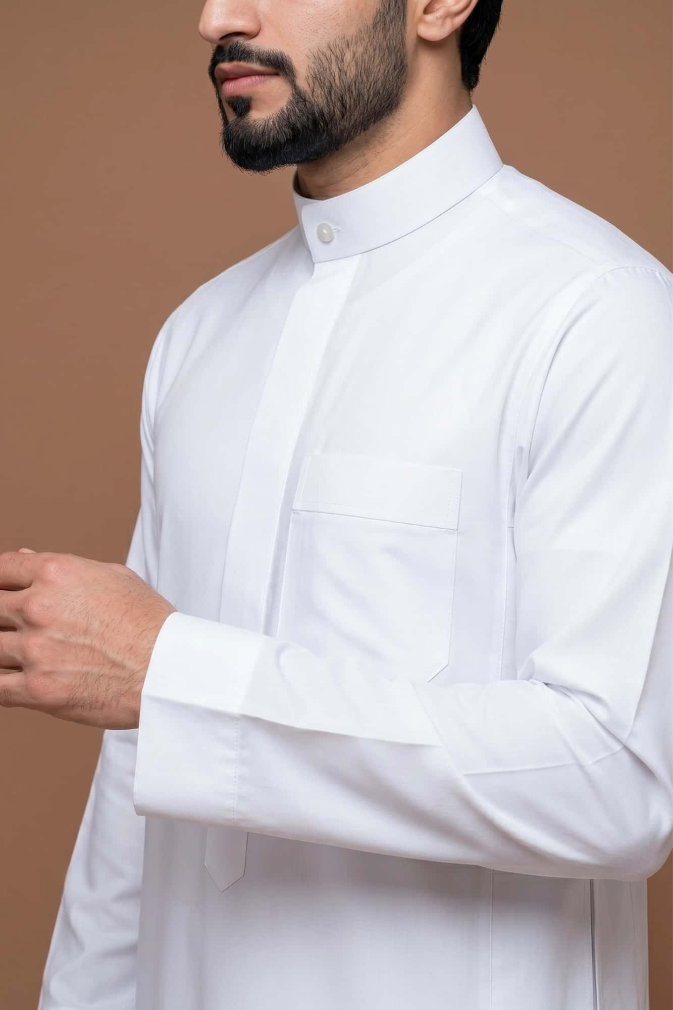 White Kuwaiti Thobe - China Wool 3