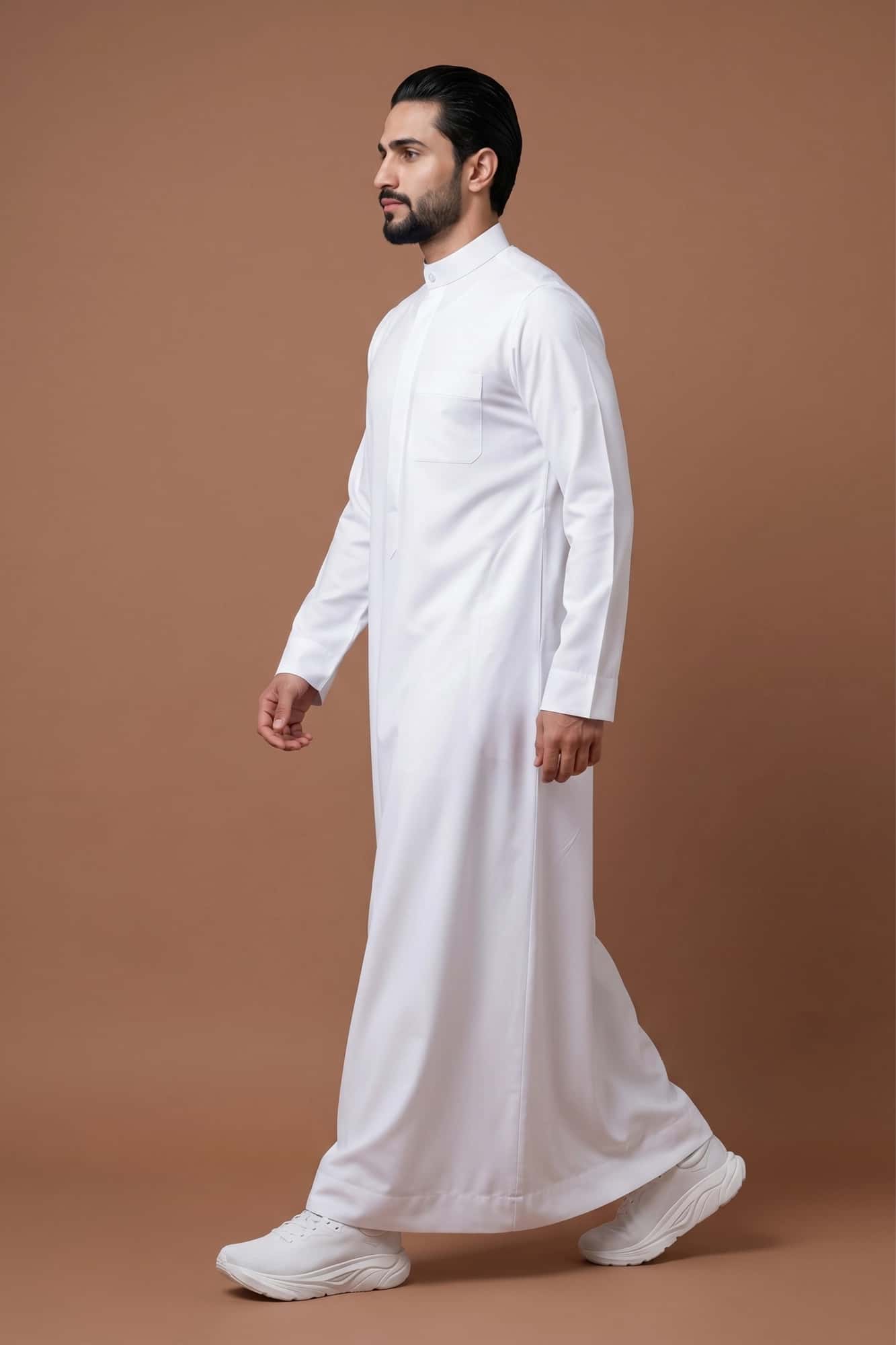White Kuwaiti Thobe - China Wool 4