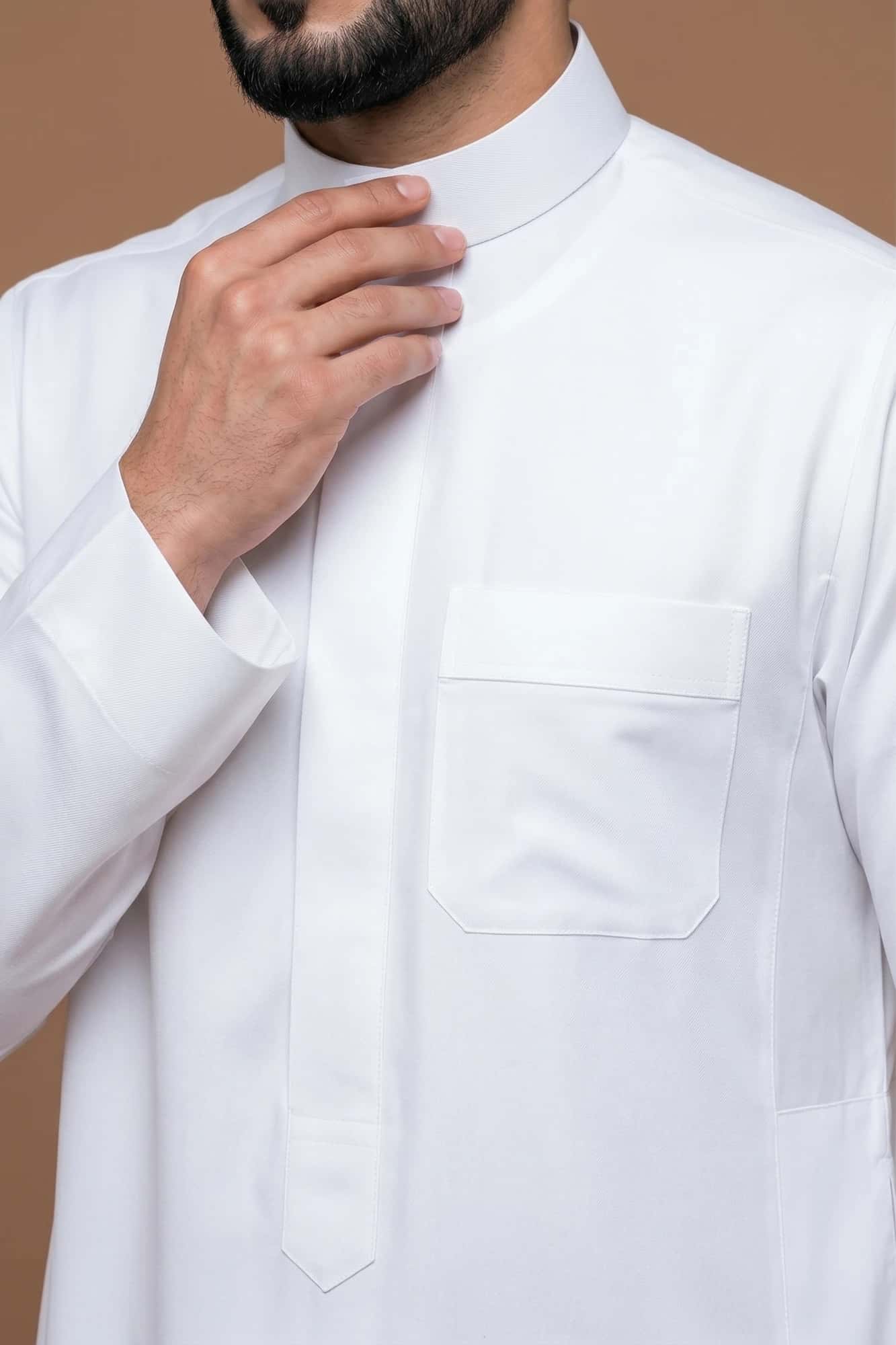 White Kuwaiti Thobe - China Wool 5
