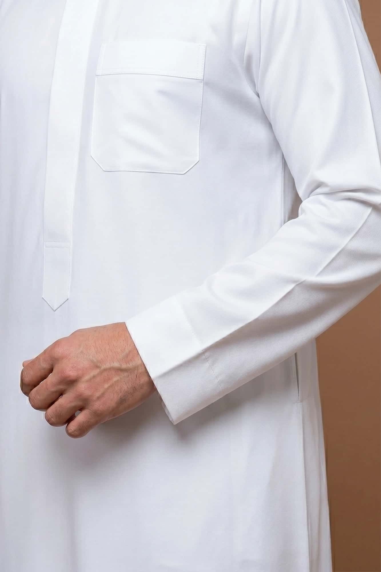 White Kuwaiti Thobe - China Wool 7