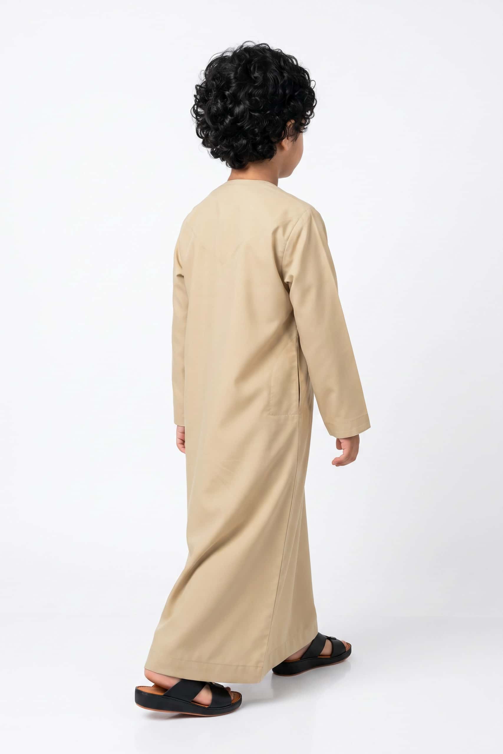 Light Khaki Kids Thobe 4
