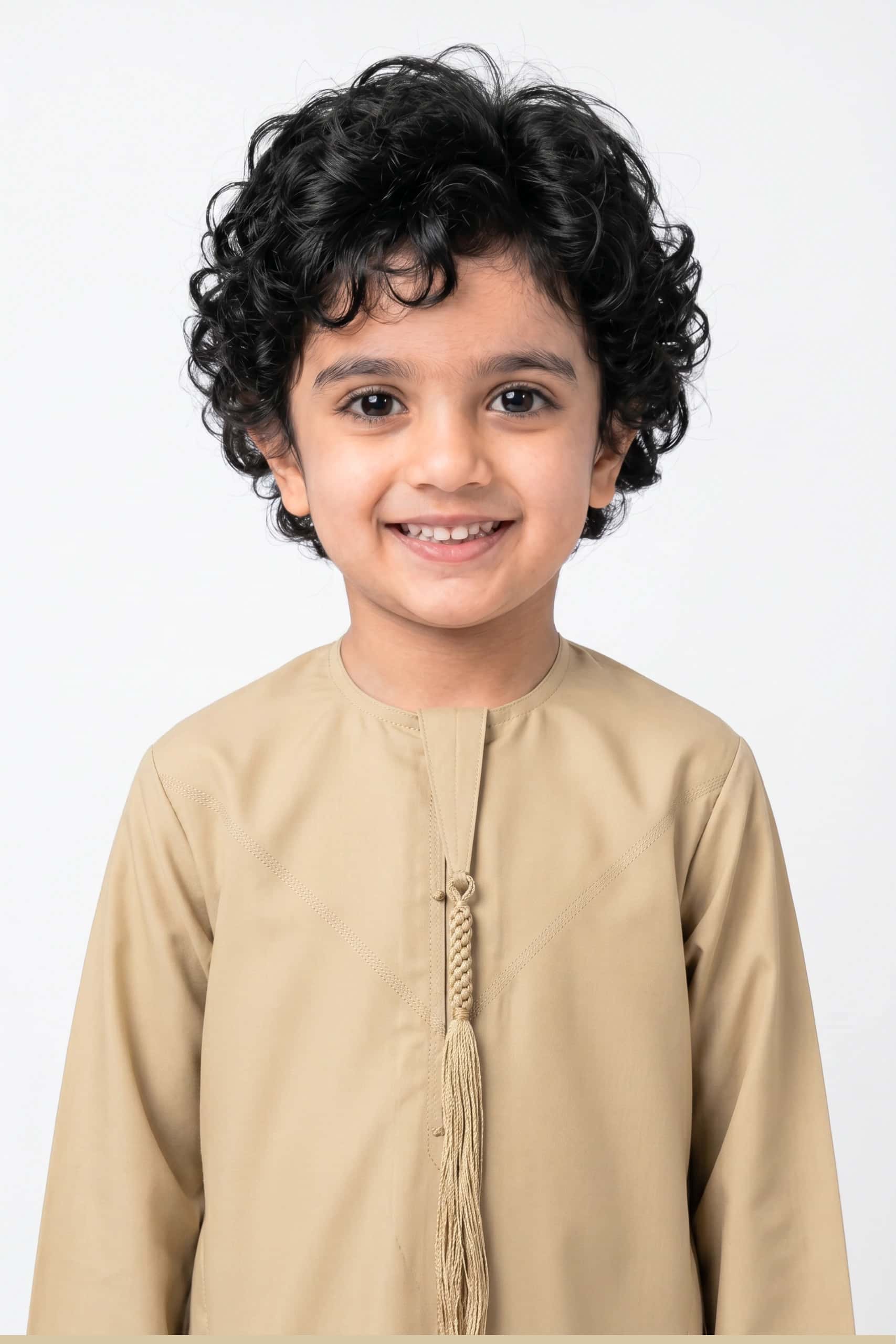 Light Khaki Kids Thobe 6