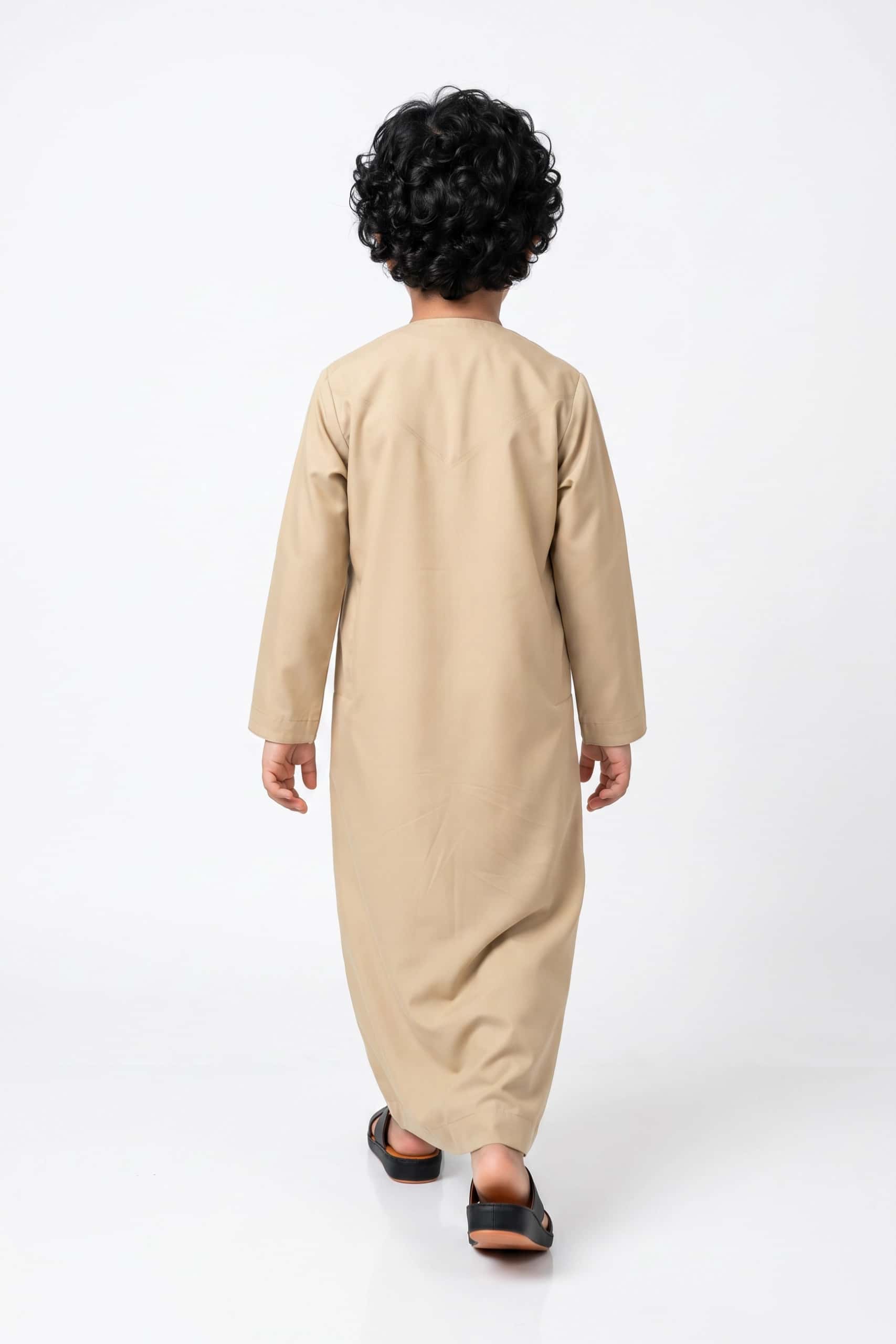 Light Khaki Kids Thobe 7
