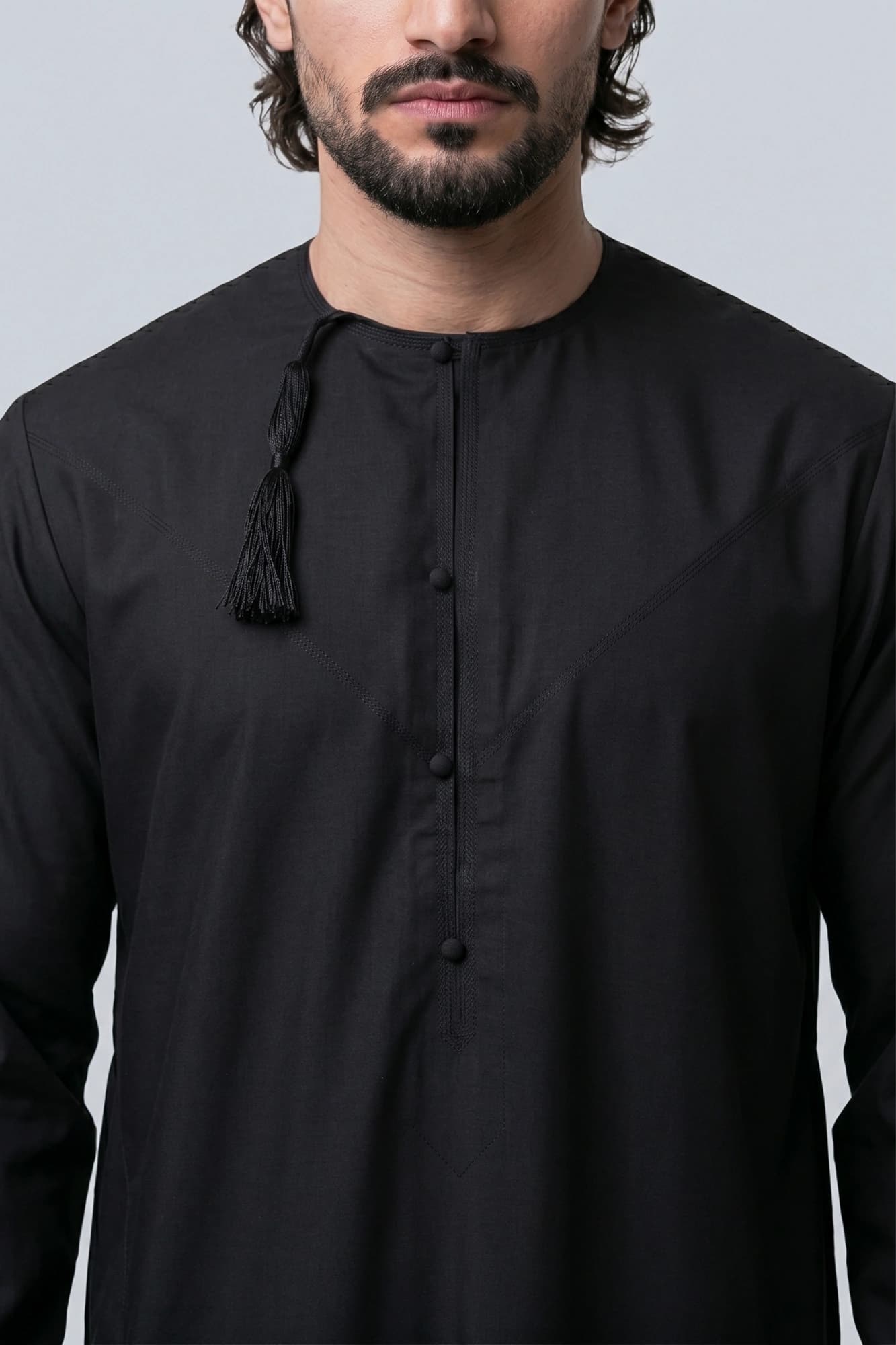 Black Omani Thobe