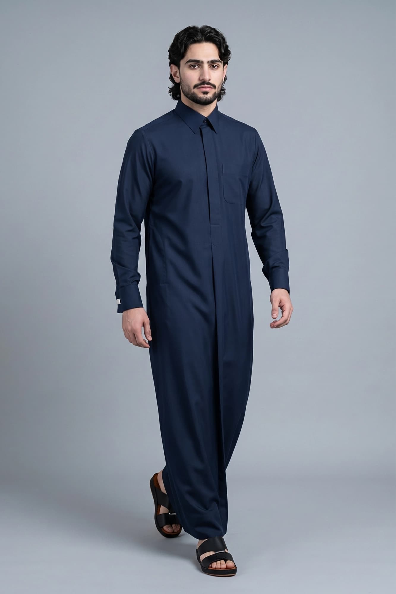 China Wool Dark Space Qatari Thobe