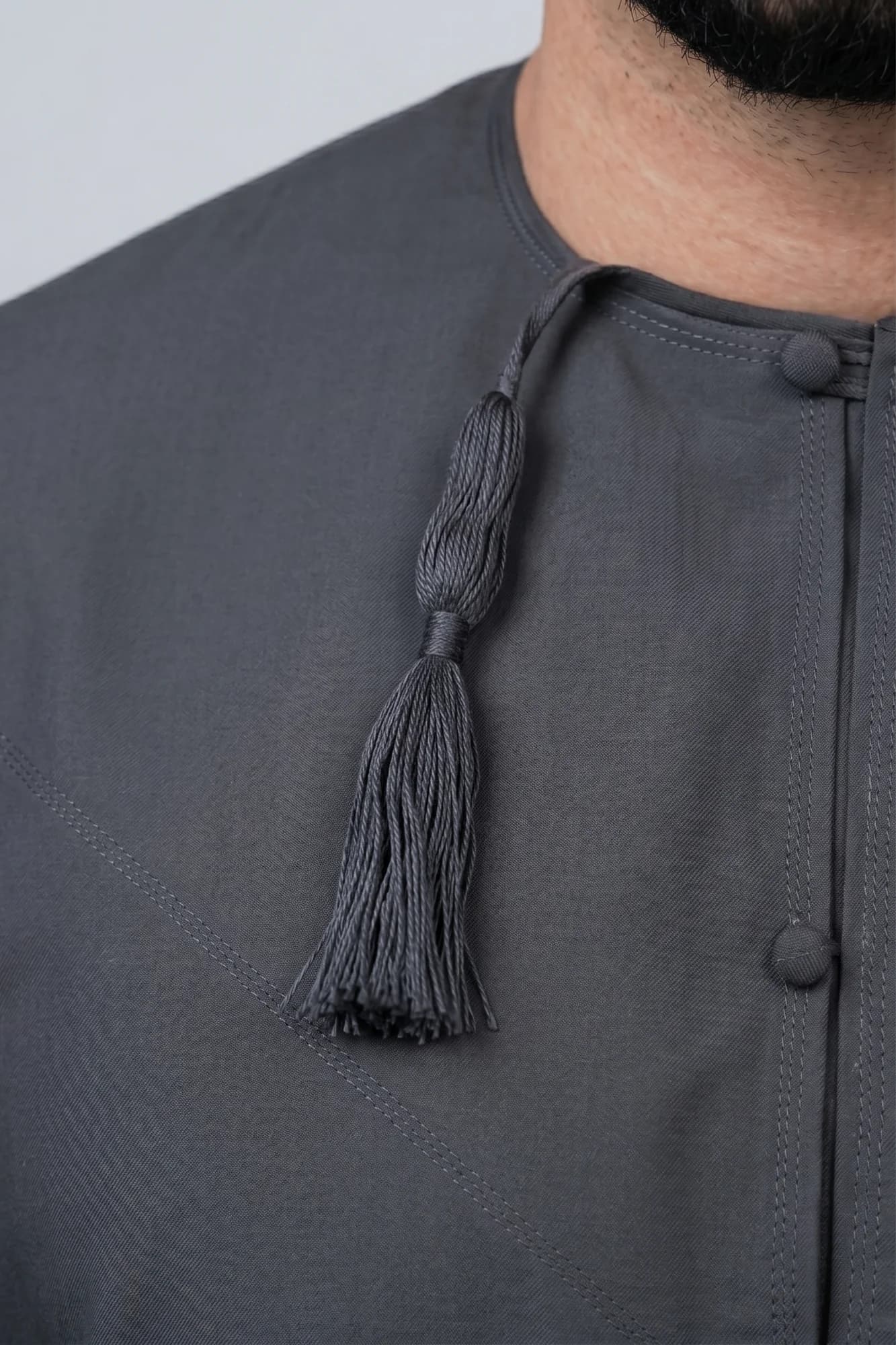 Dark Steel Gray Omani Thobe