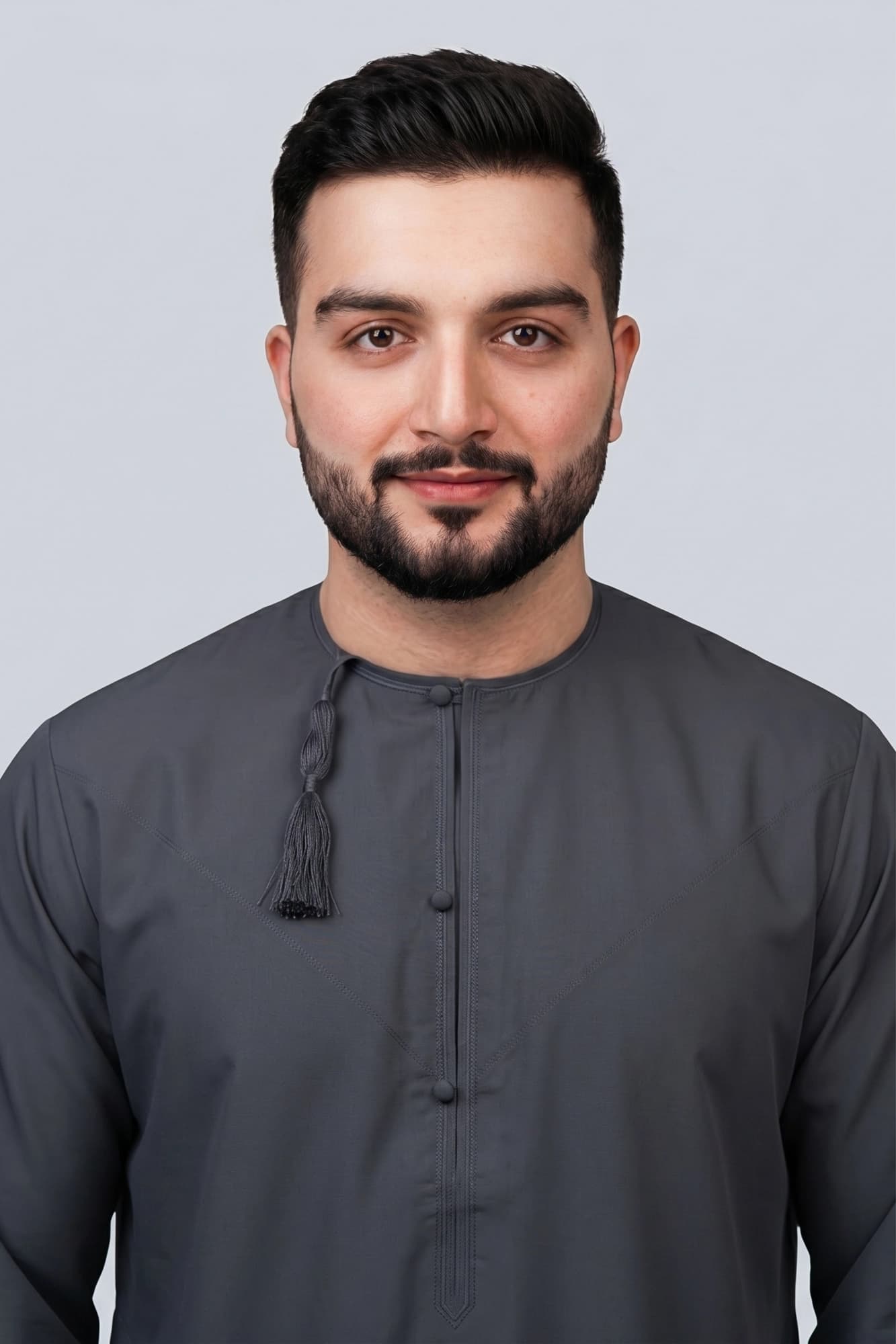 Dark Steel Gray Omani Thobe