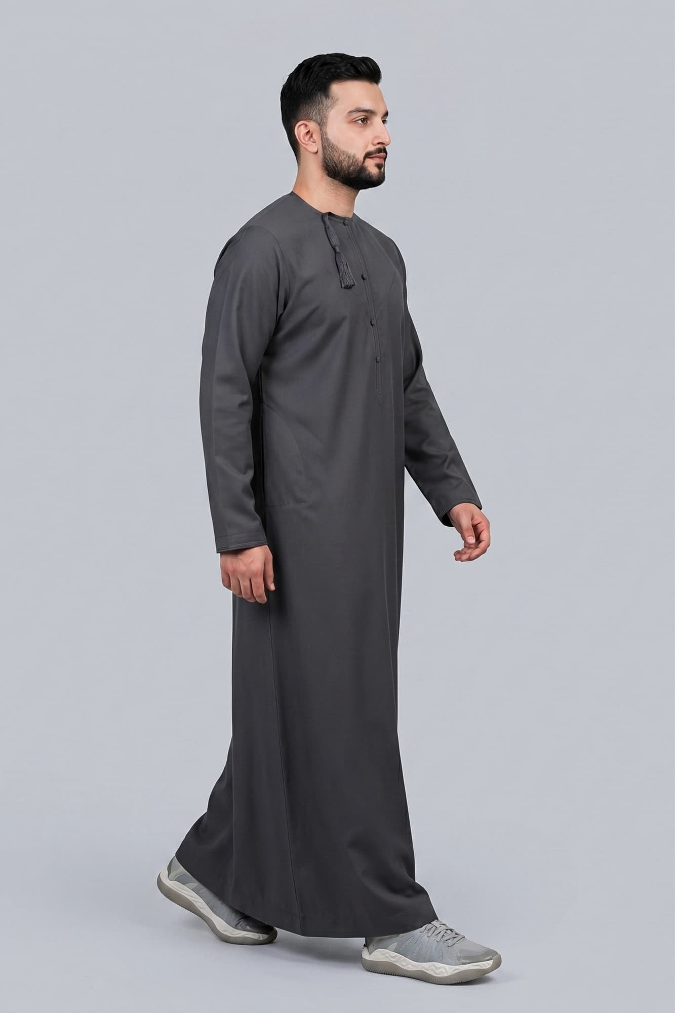 Dark Steel Gray Omani Thobe