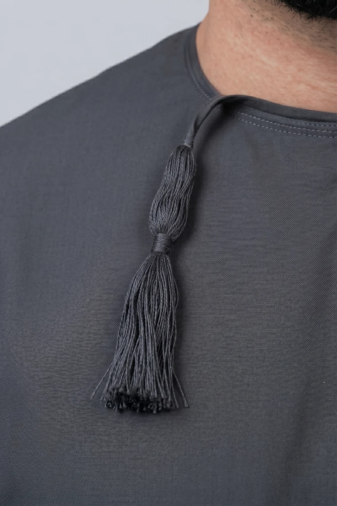 Dark Steel Gray Omani Thobe
