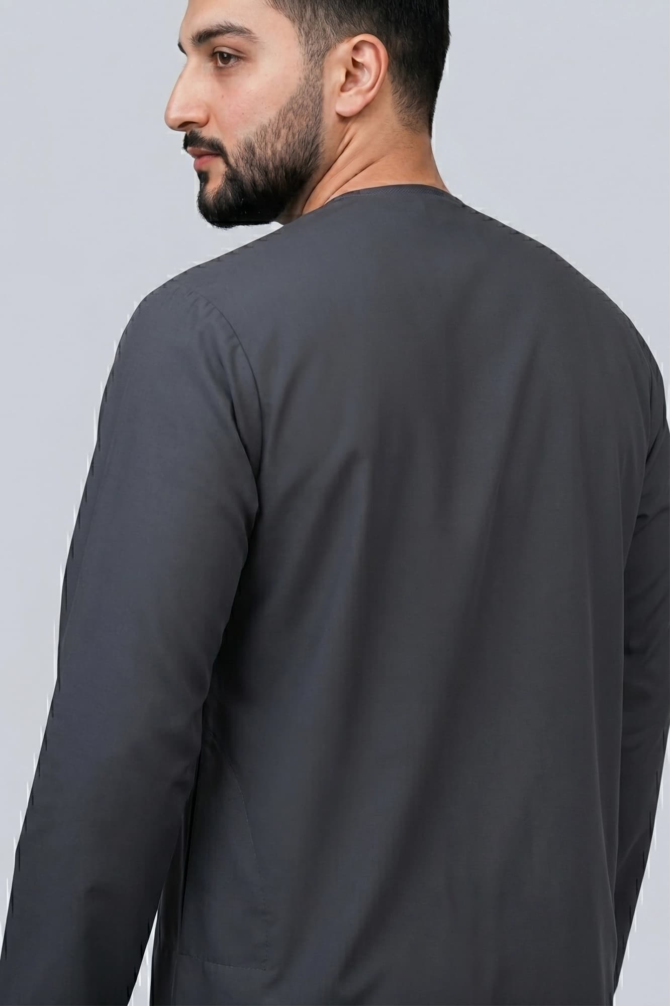 Dark Steel Gray Omani Thobe