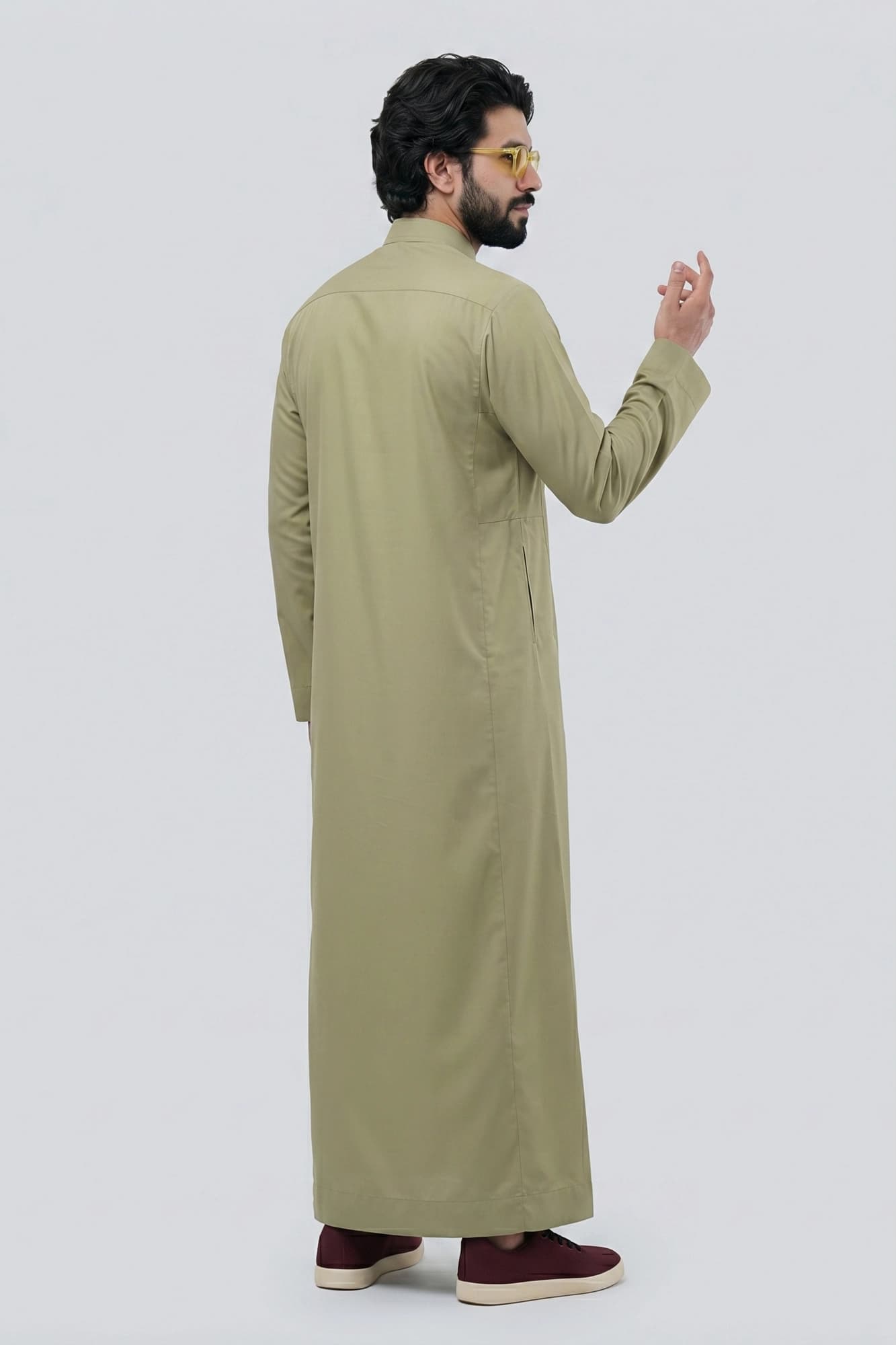 Dusty Gold Kuwaiti Thobe - Spun Polyester