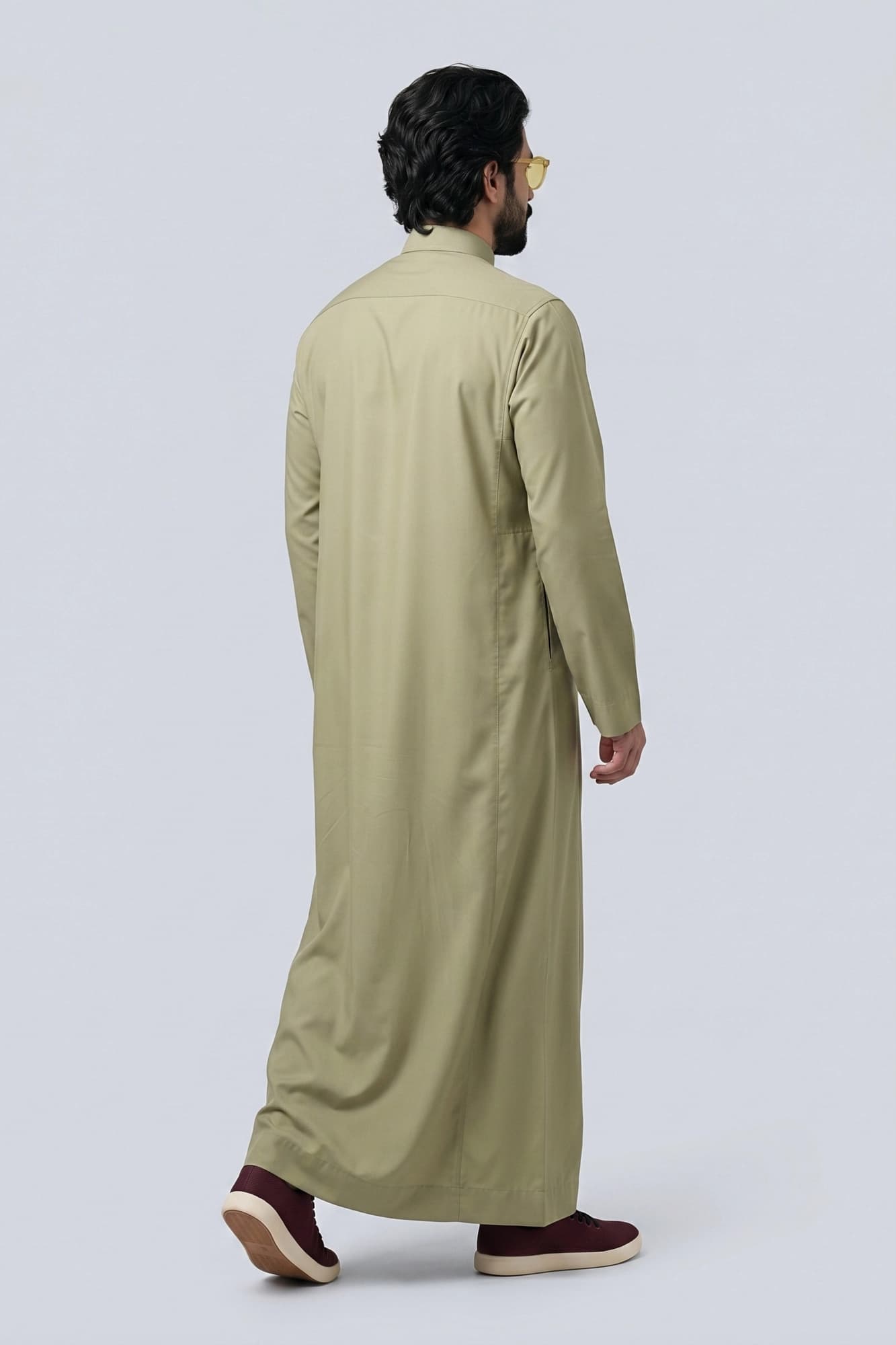 Dusty Gold Kuwaiti Thobe - Spun Polyester