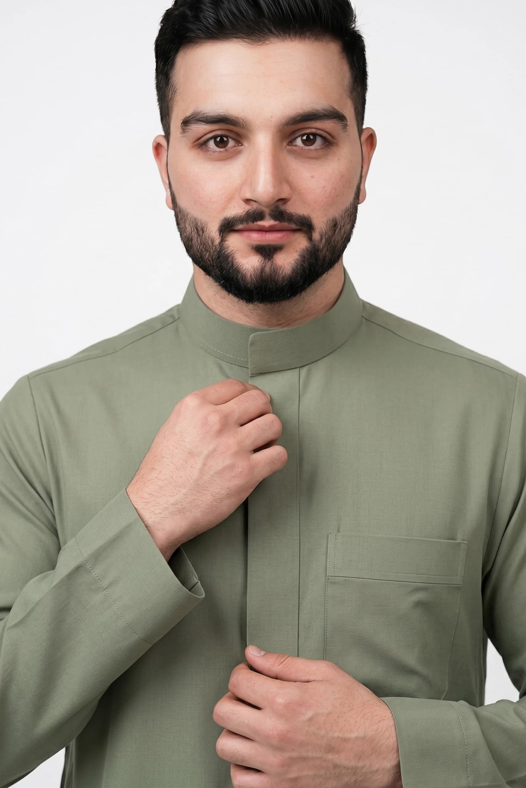 Dusty Olive Saudi Thobe