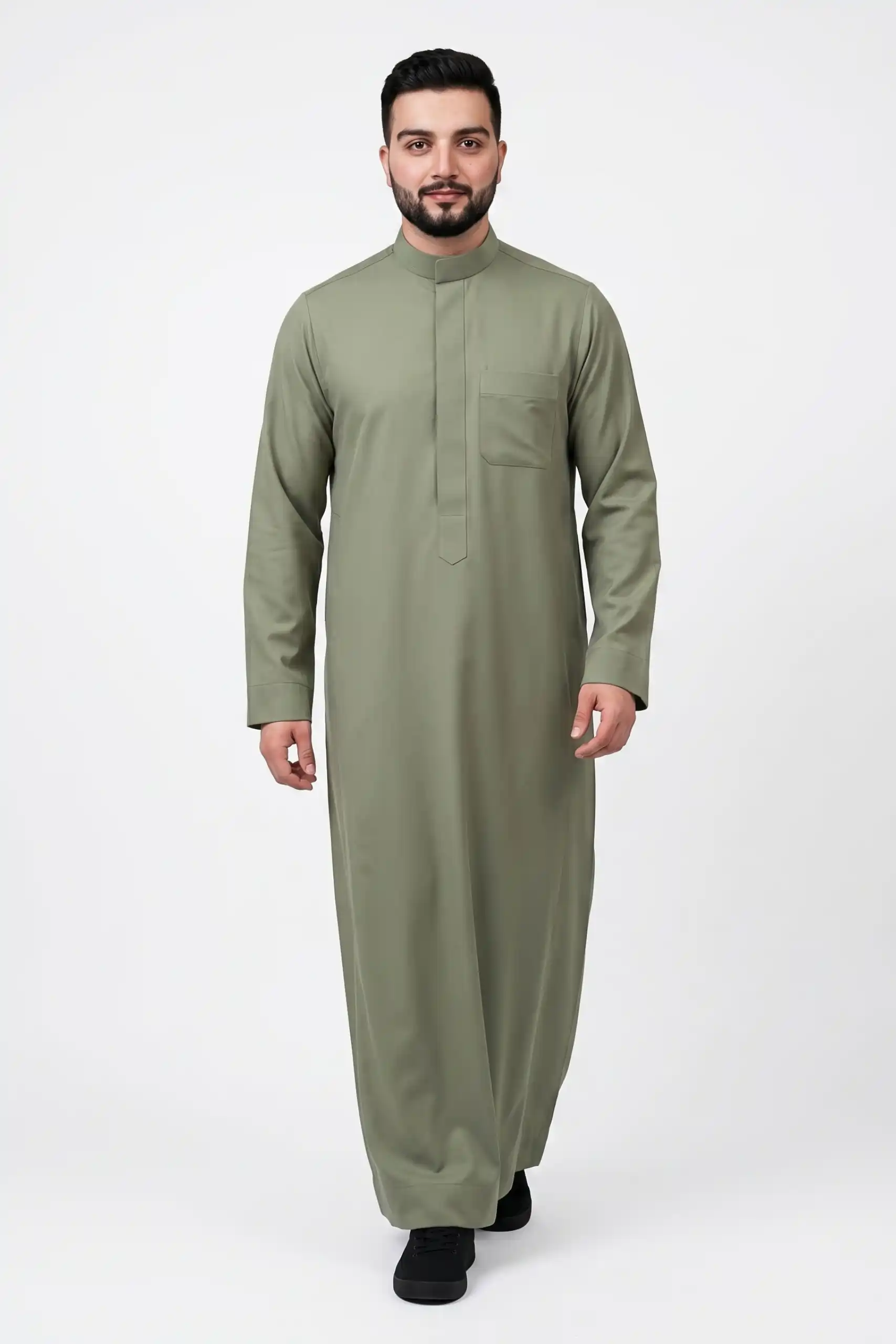 Dusty Olive Saudi Thobe