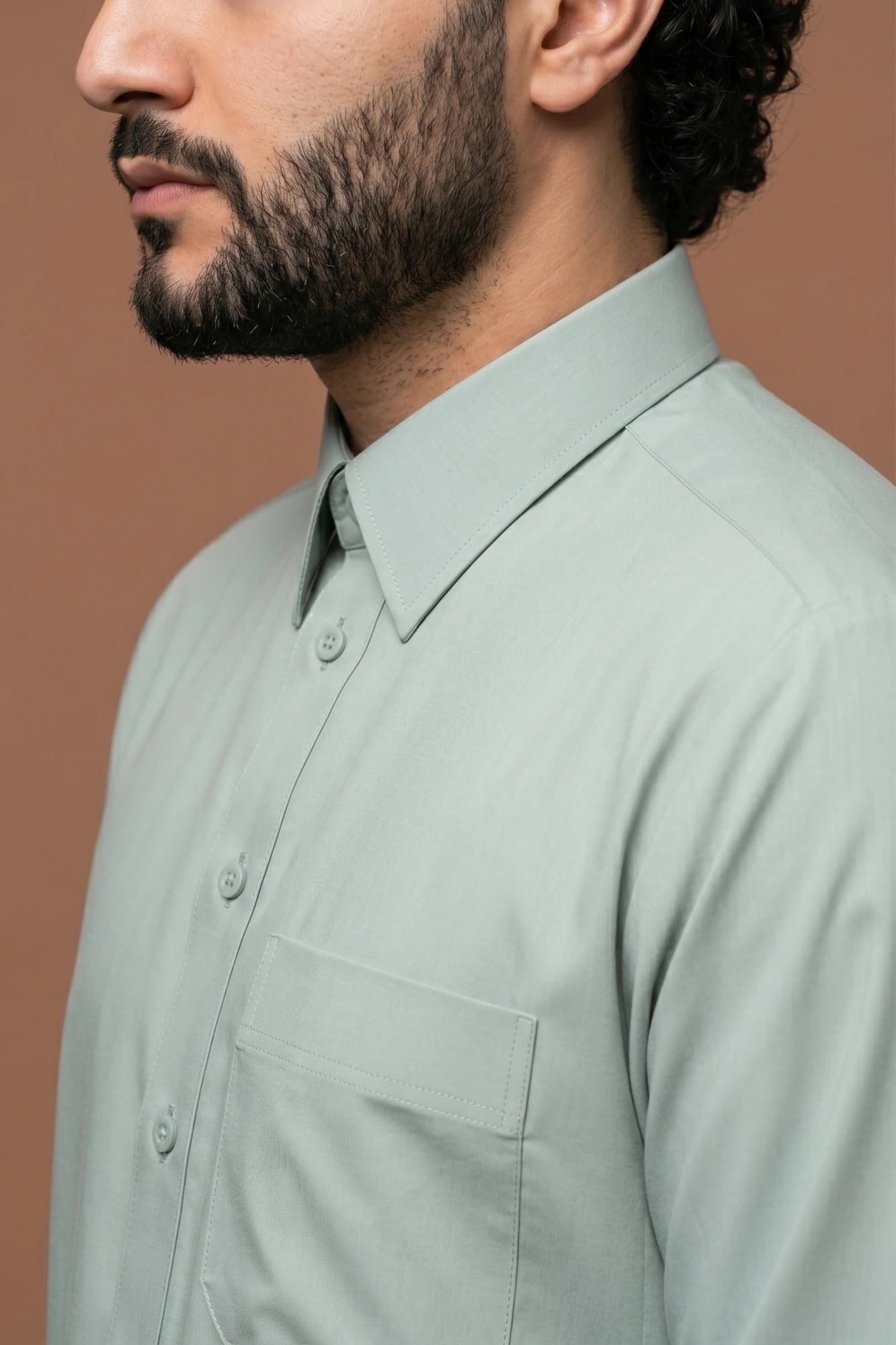 Faded Ash Qatari Thobe - Spun Polyester