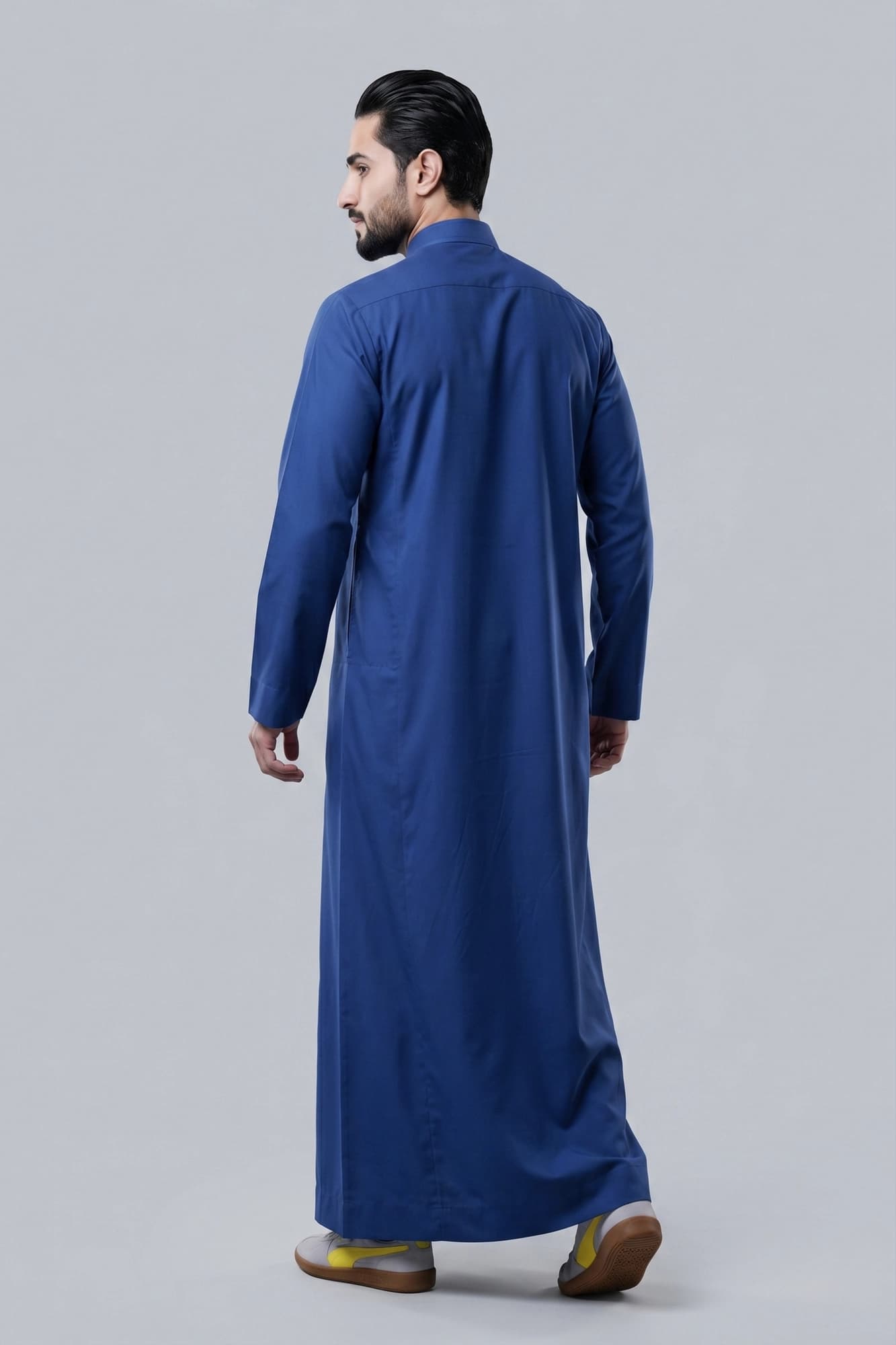 Istanbul Blue Saudi Thobe - China Wool