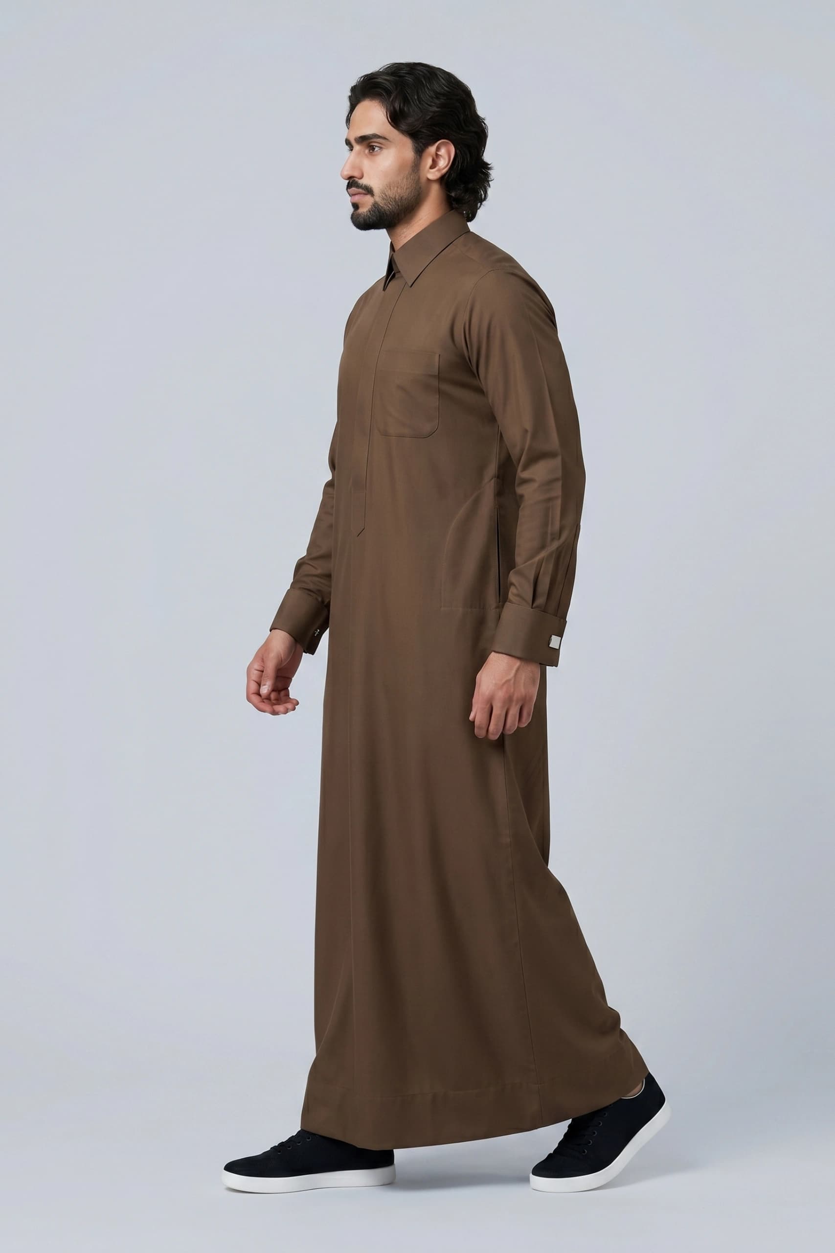 Teakwood Qatari Thobe - Spun Polyester
