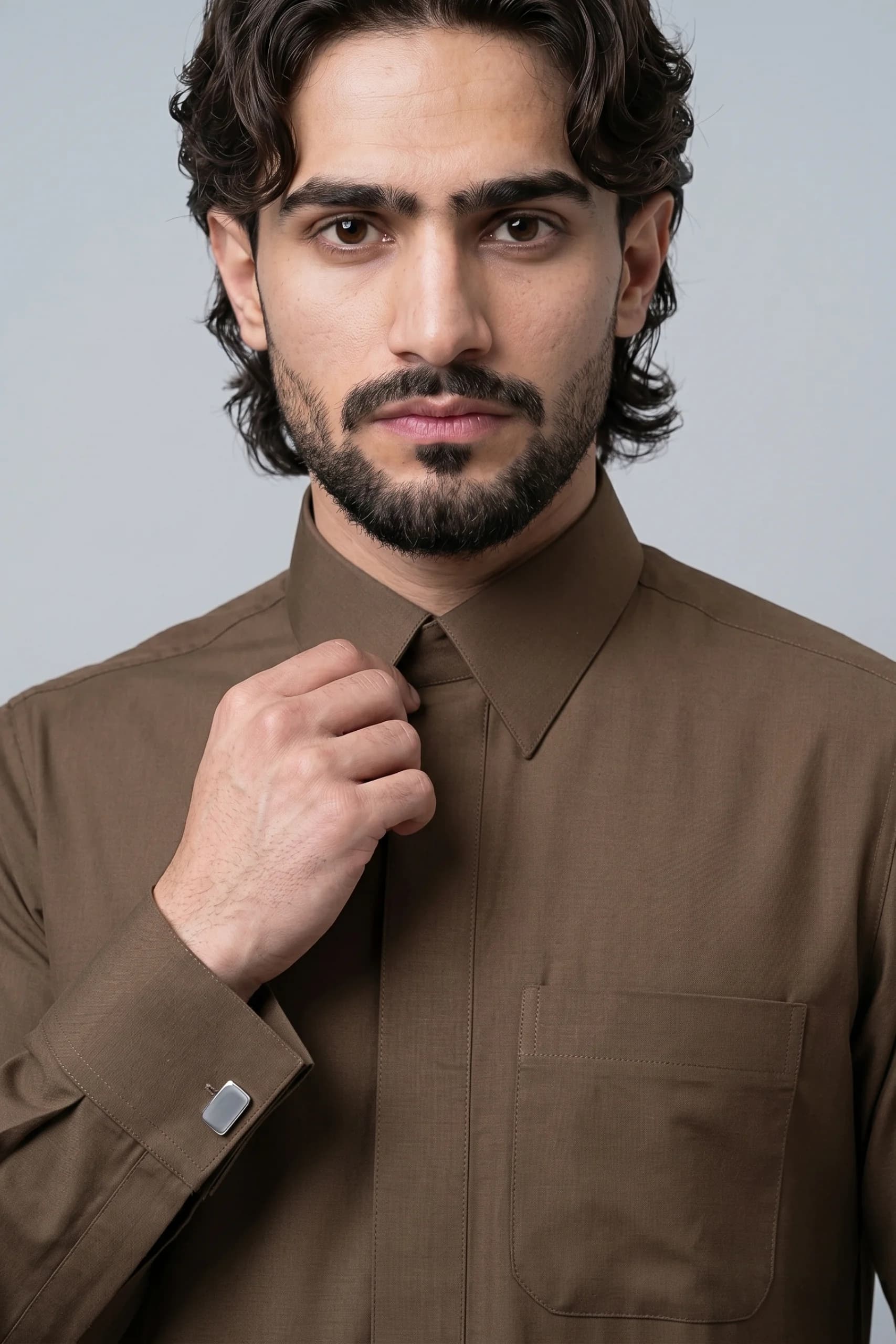 Teakwood Qatari Thobe - Spun Polyester
