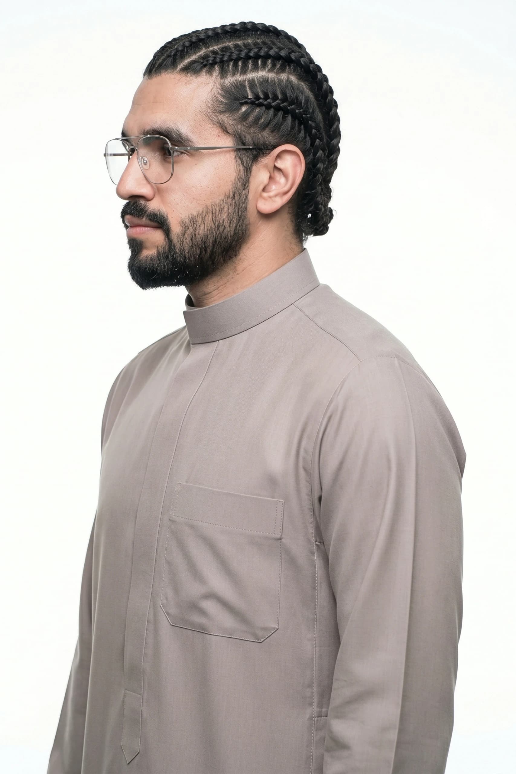 Muted Taupe Saudi Thobe