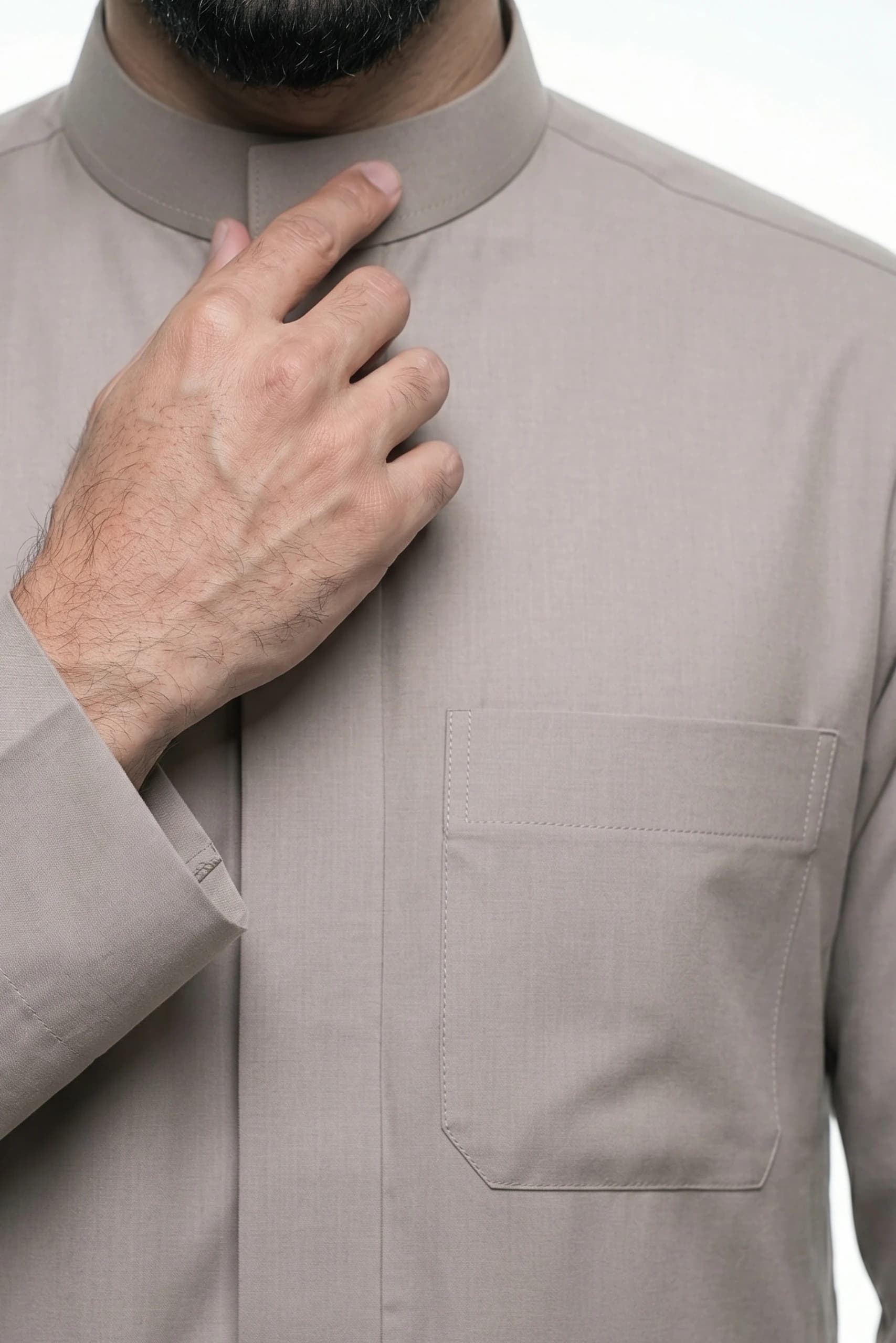 Muted Taupe Saudi Thobe