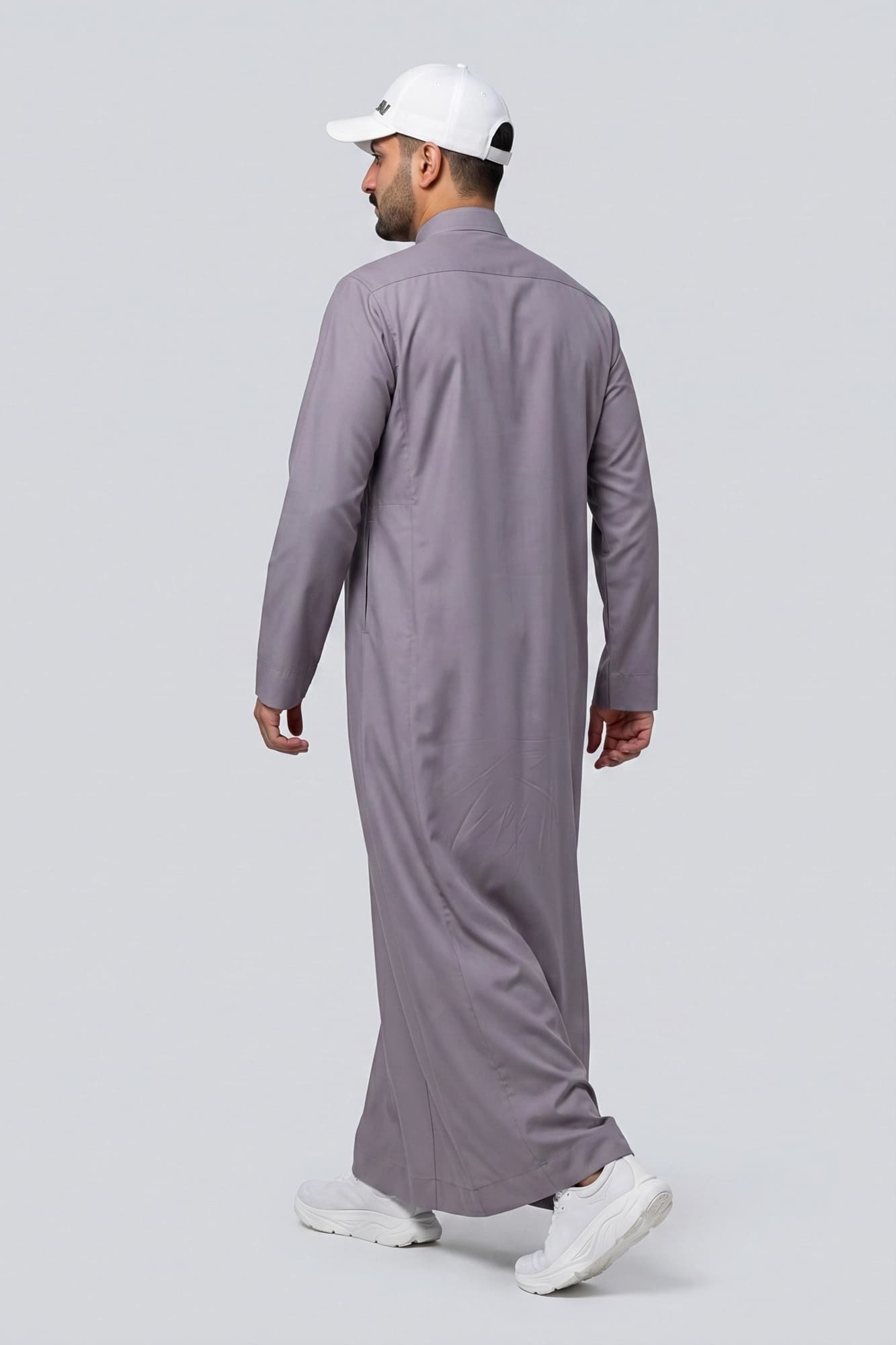 Mystic Grey Saudi Thobe - China Wool