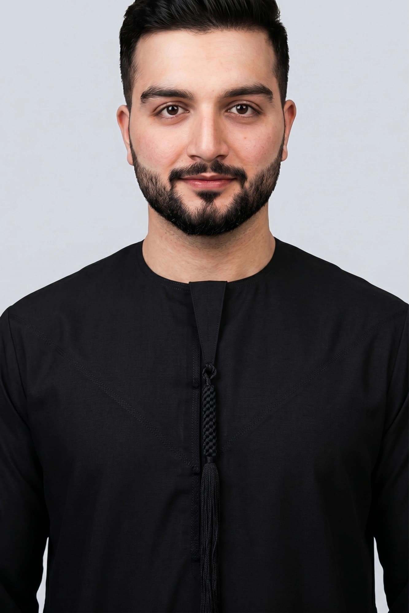 Black Emirati Thobe - China Wool