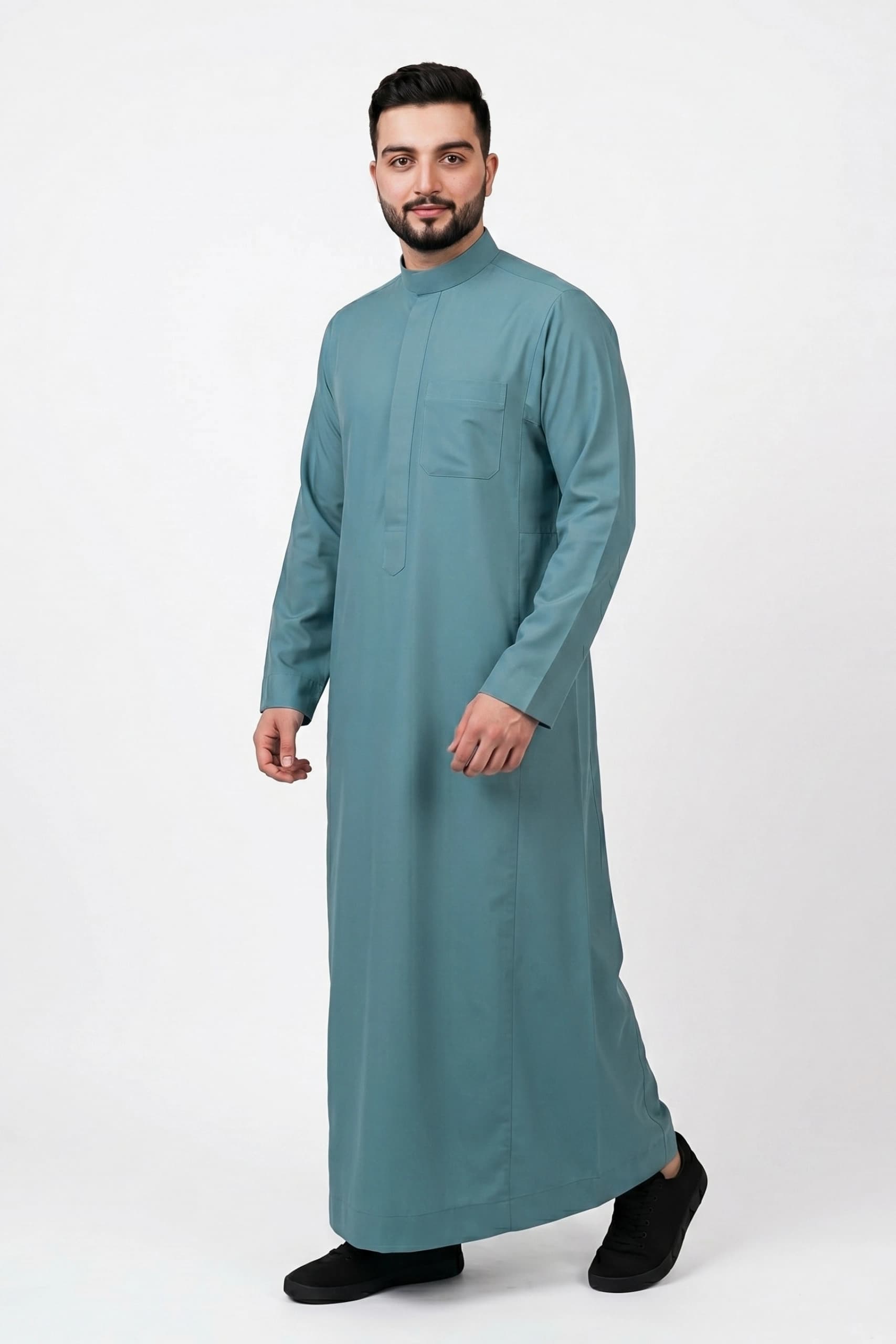 Soft Teal Saudi Thobe