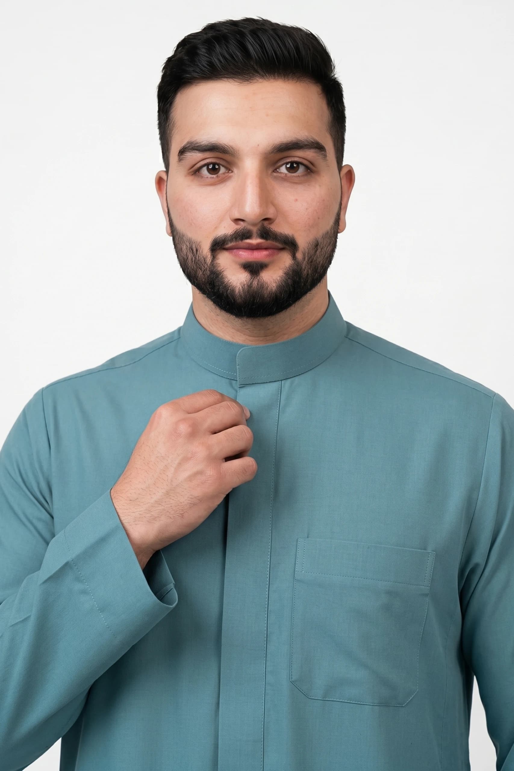 Soft Teal Saudi Thobe