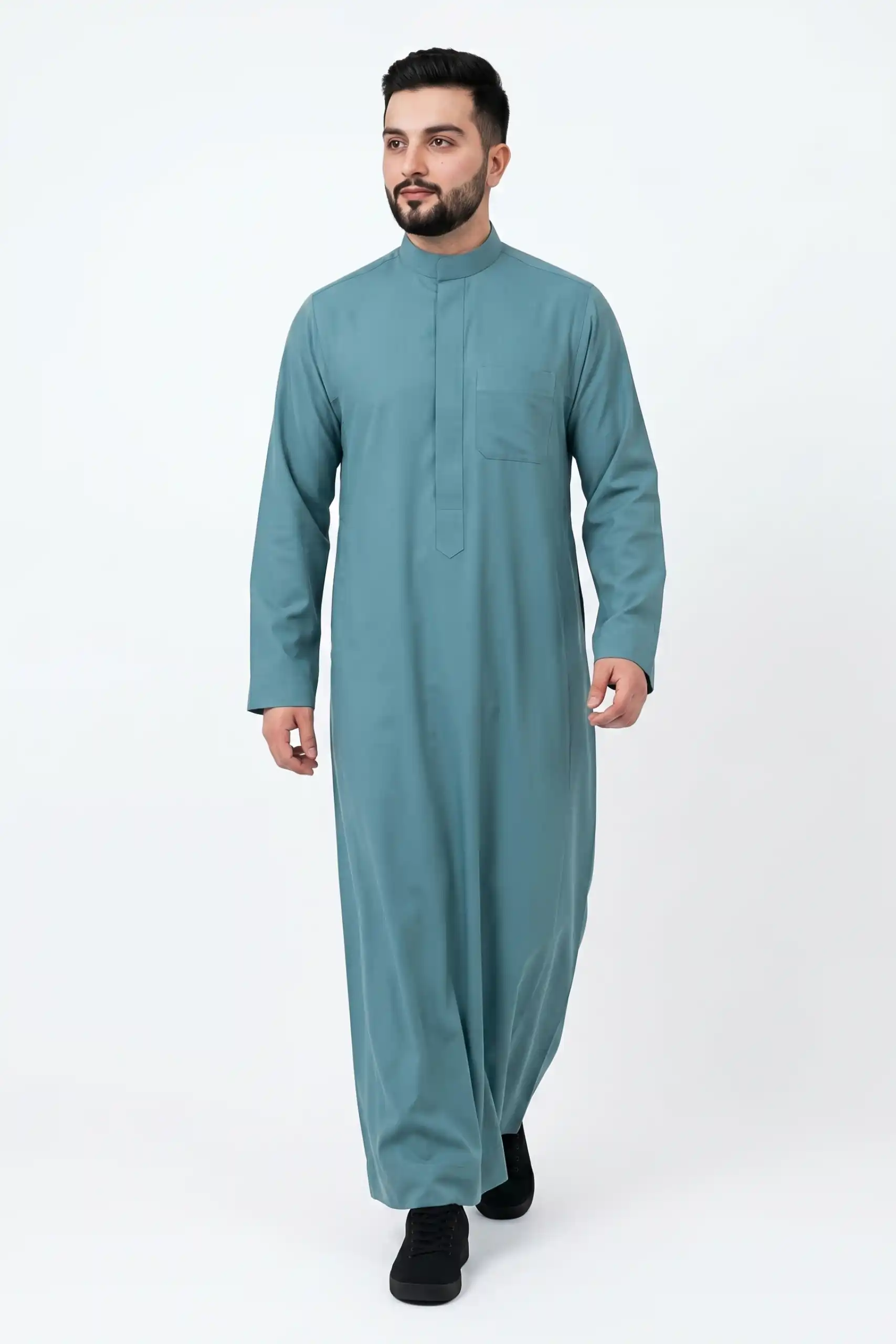 Soft Teal Saudi Thobe