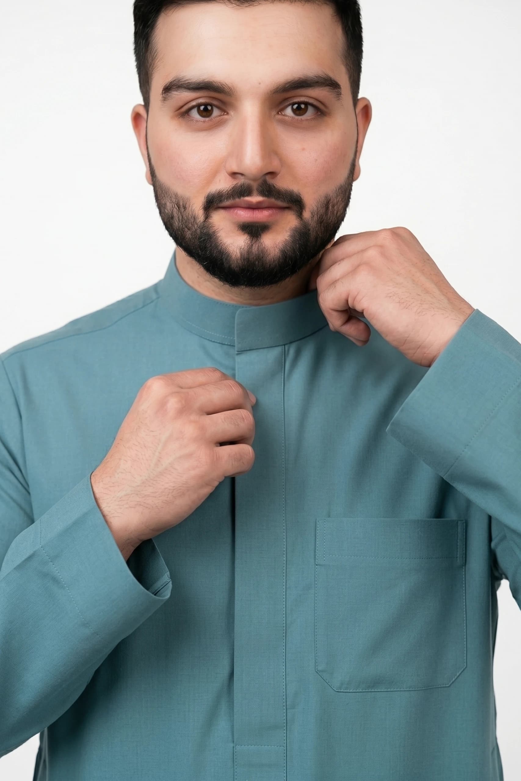 Soft Teal Saudi Thobe