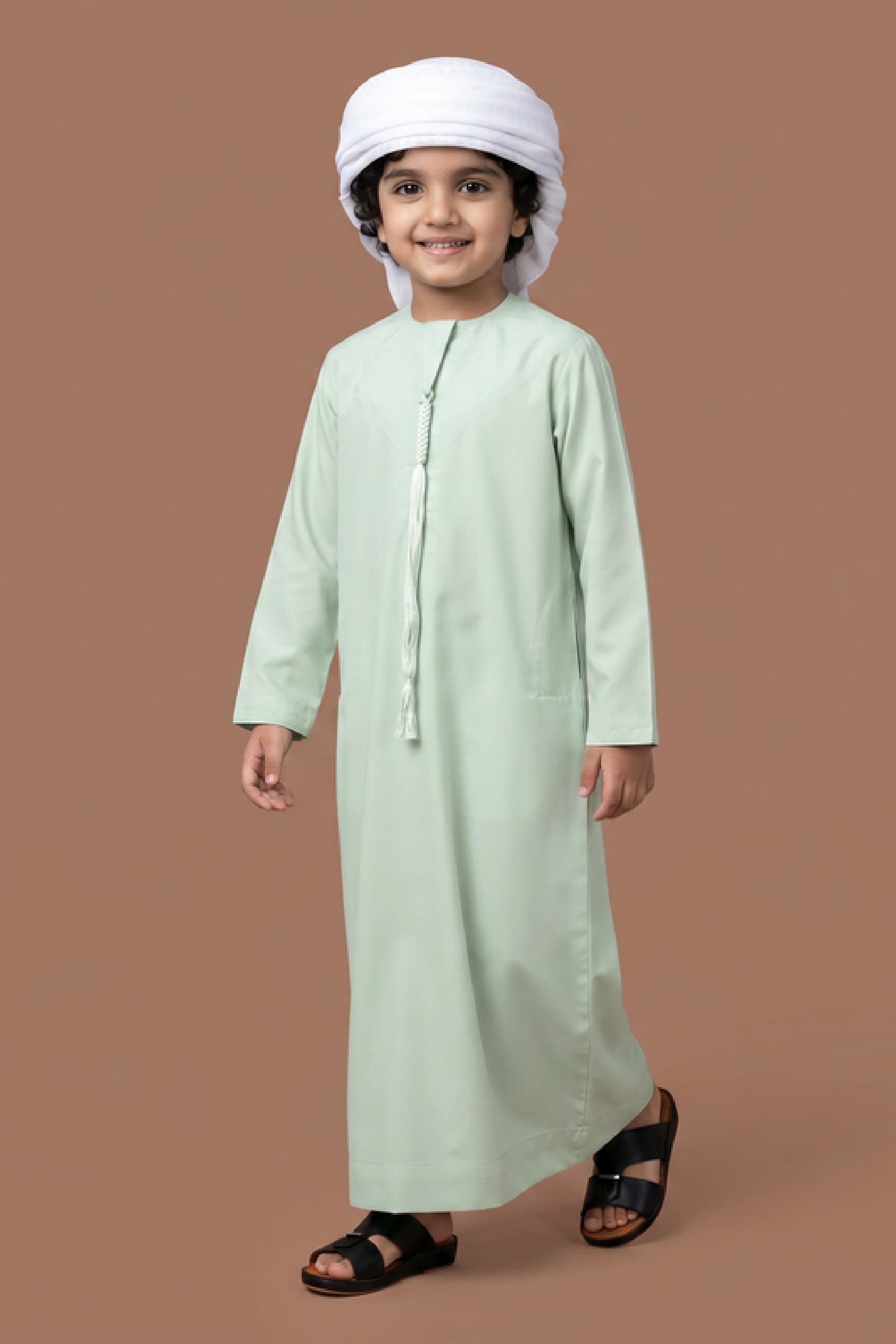 Tender Pastel Green Kids Thobe