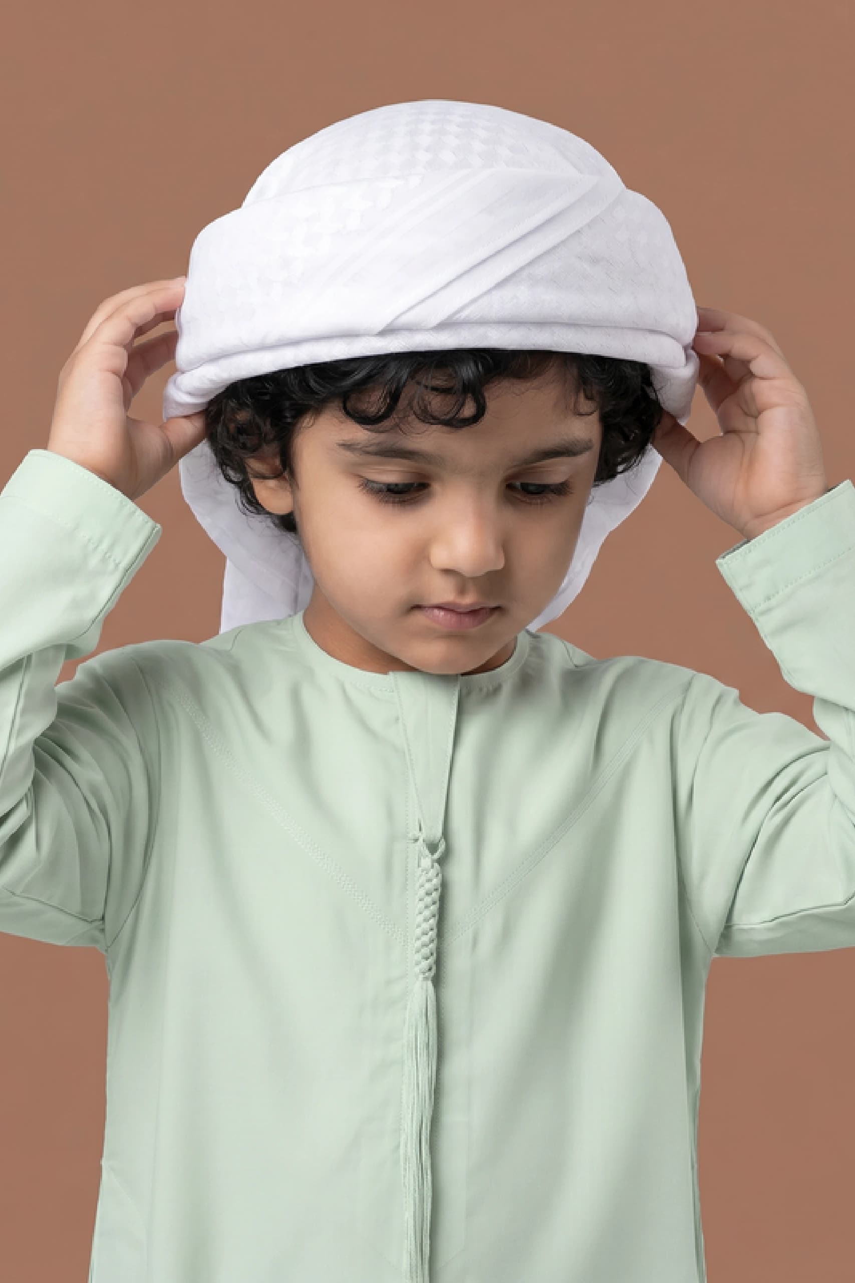 Tender Pastel Green Kids Thobe