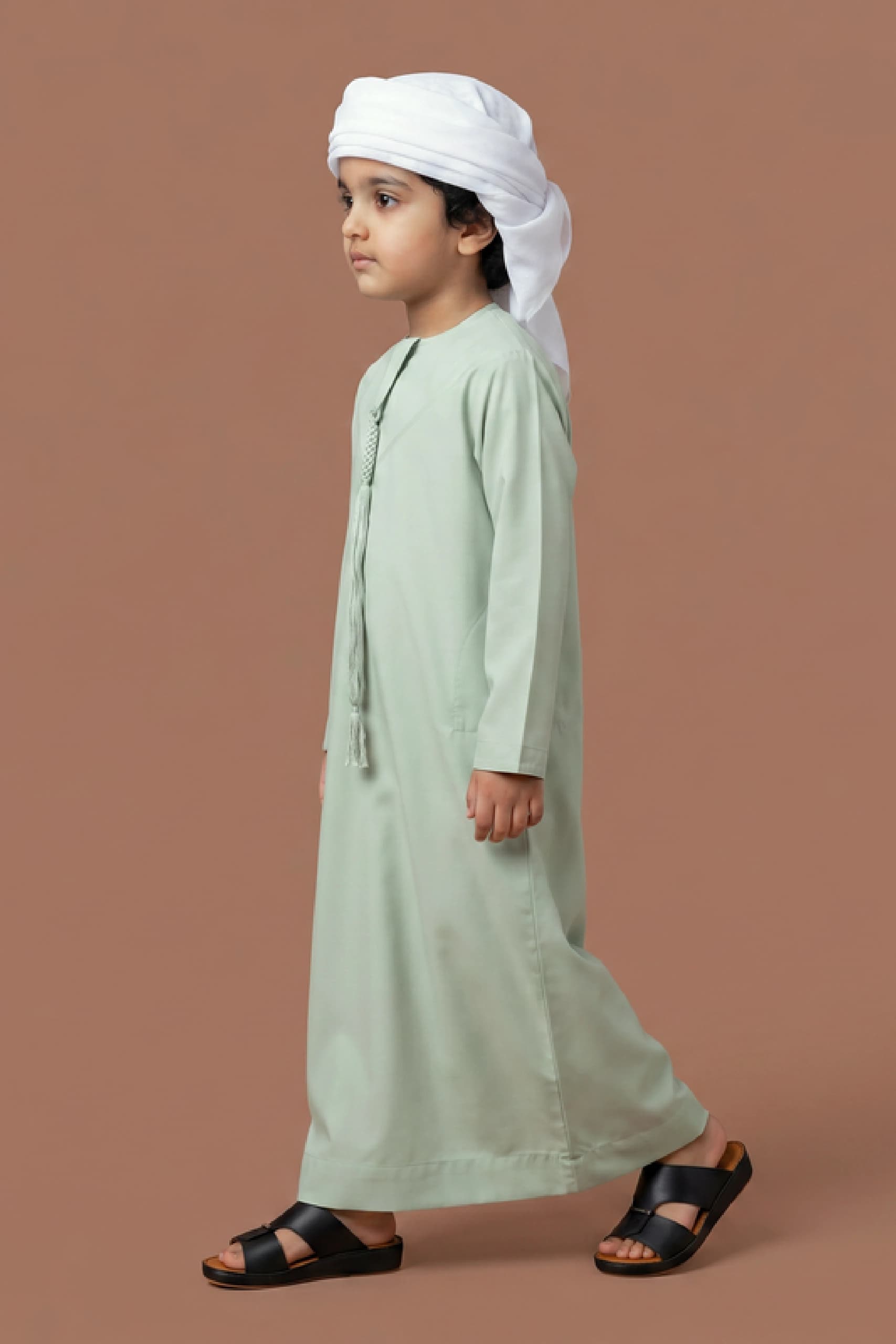 Tender Pastel Green Kids Thobe