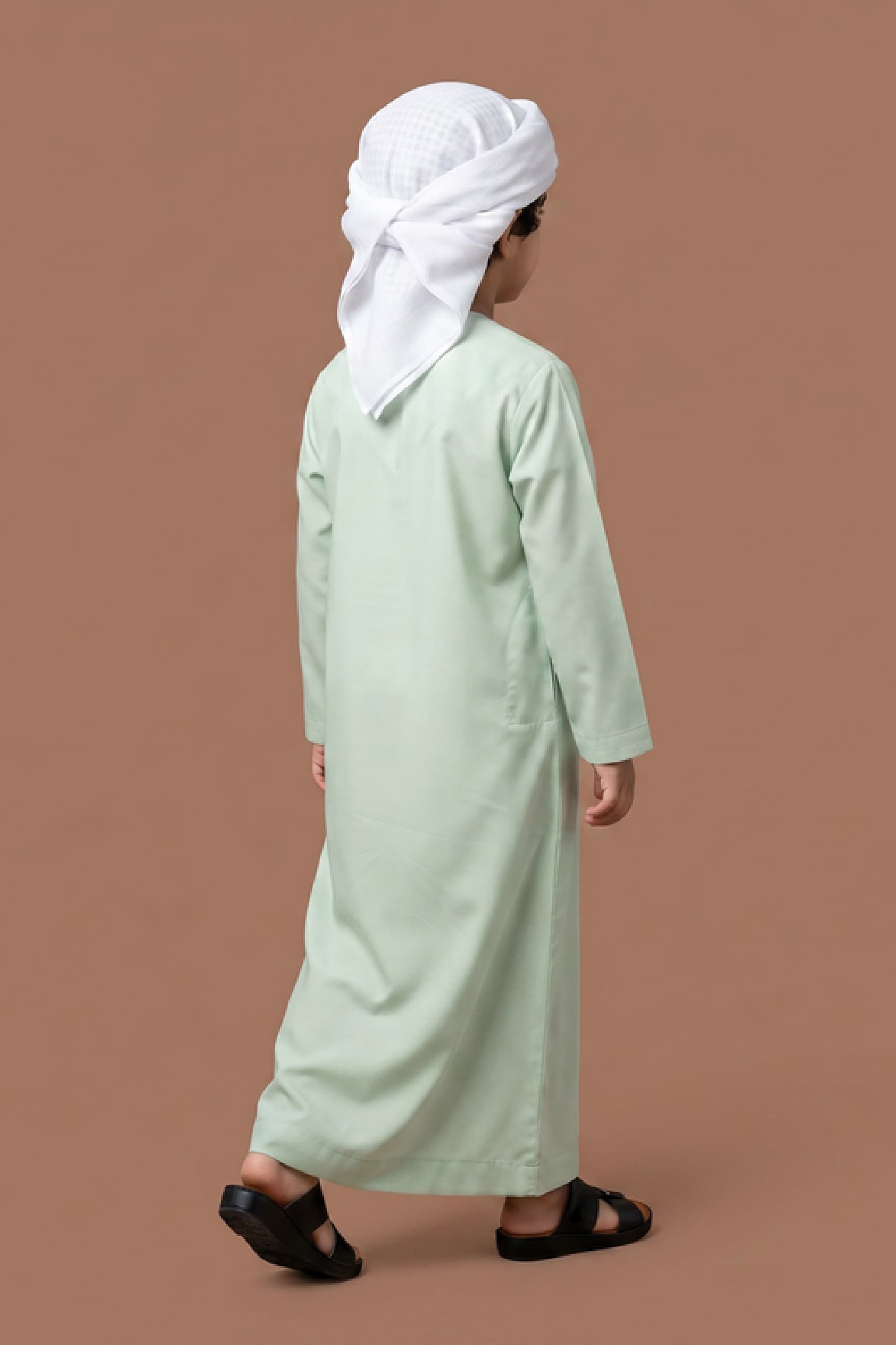 Tender Pastel Green Kids Thobe