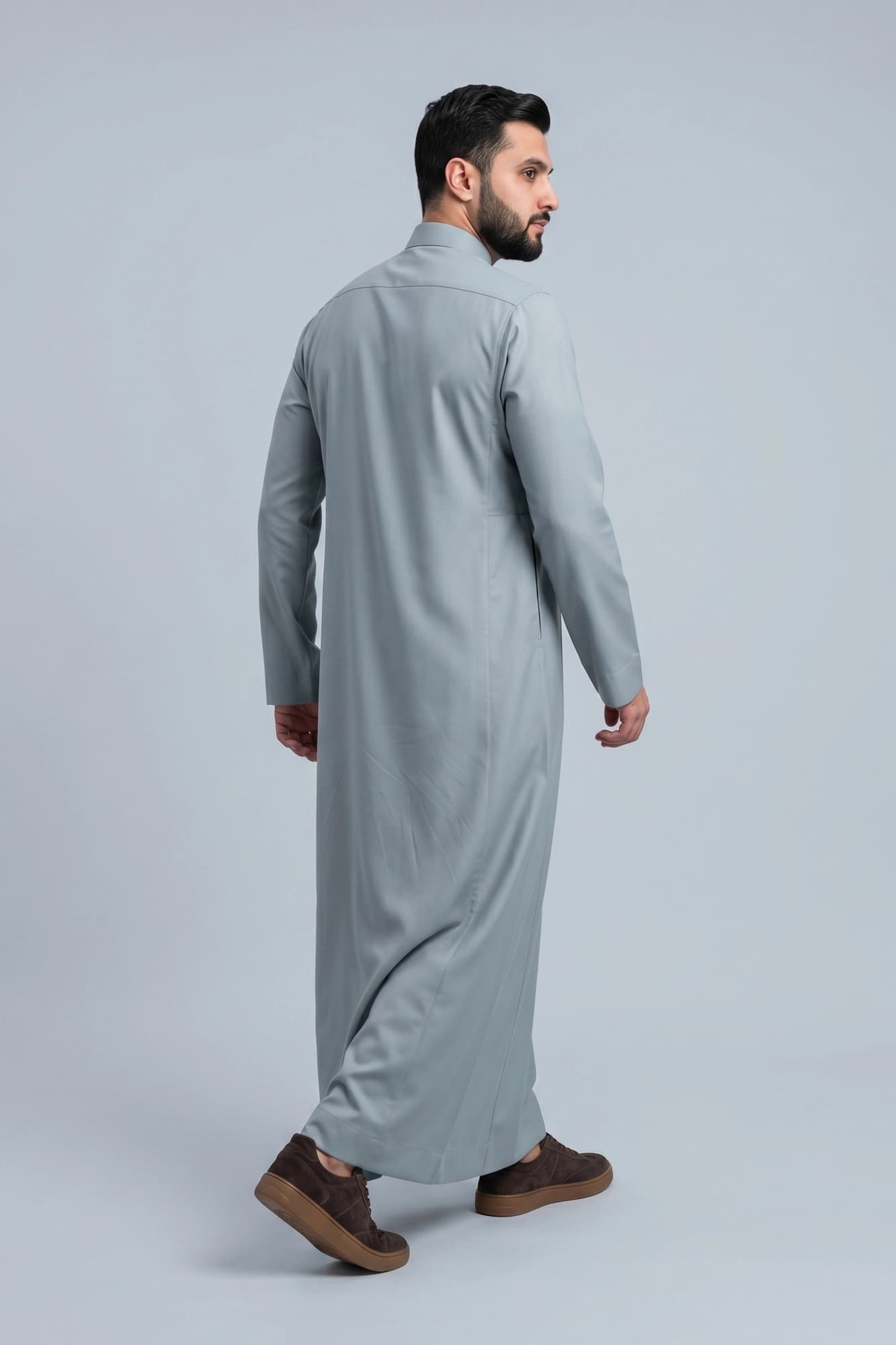 Tower Grey Kuwaiti Thobe - Spun Polyester