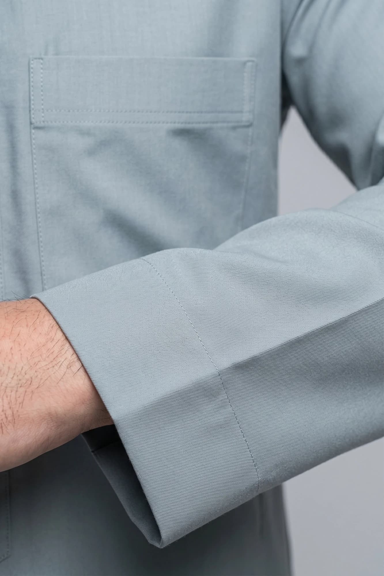 Tower Grey Kuwaiti Thobe - Spun Polyester