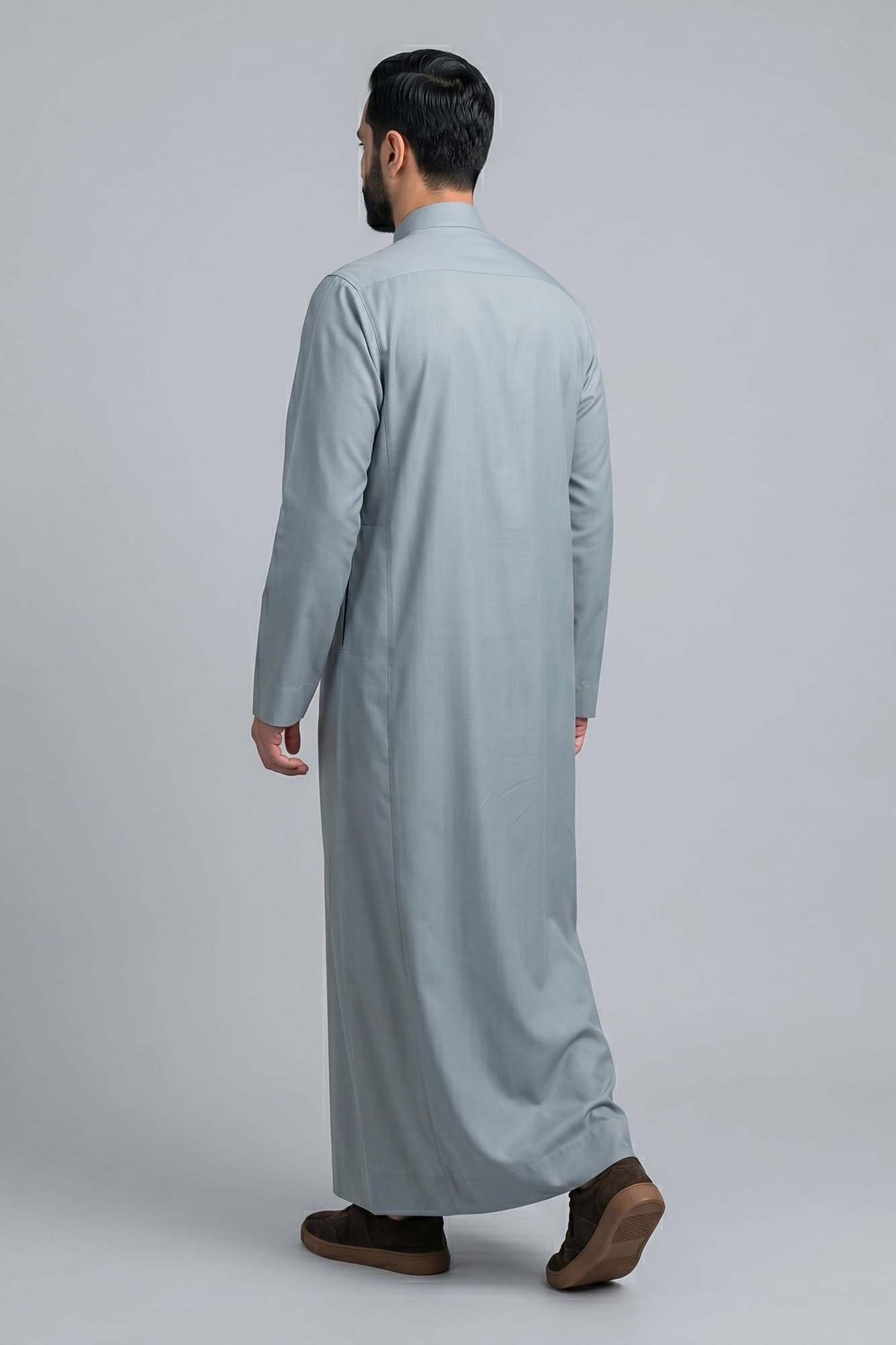 Tower Grey Kuwaiti Thobe - Spun Polyester